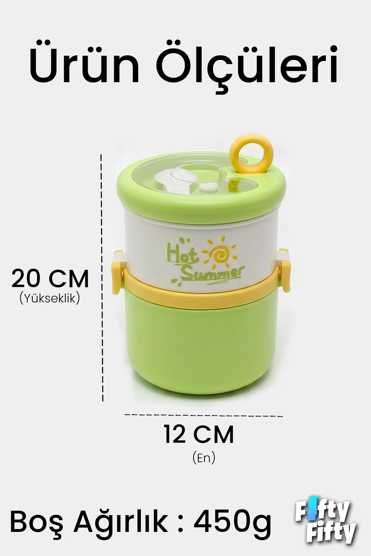 1280 ML 2 Kat Sızdırmaz 304 Paslanmaz Çelik Bento Lunch Box Yeni Nesil Sefer Tası -FFLBOX12167