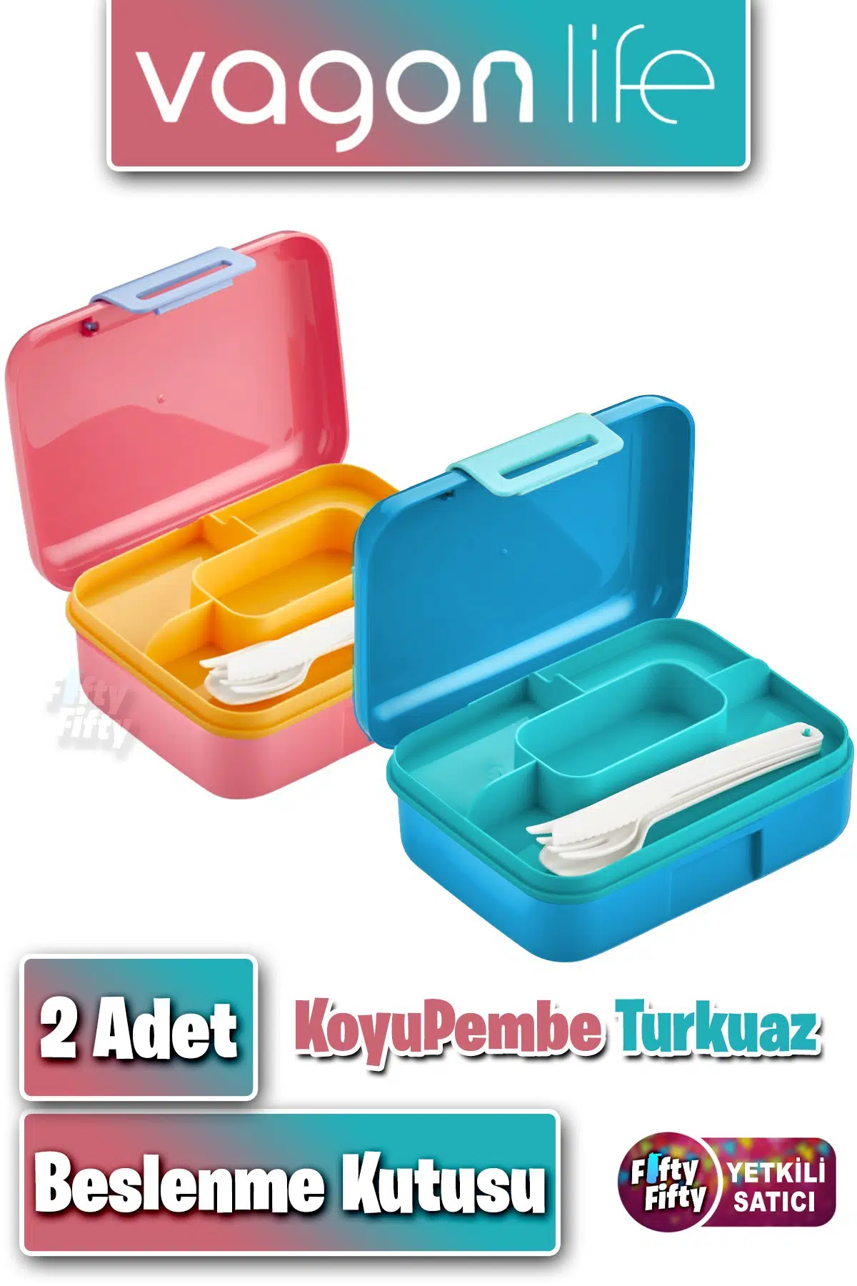 2`li Set Beslenme Kutusu (Seçtiğiniz Renkte 2 Adet Gönderilir) Ürün Vagonlife Markadır