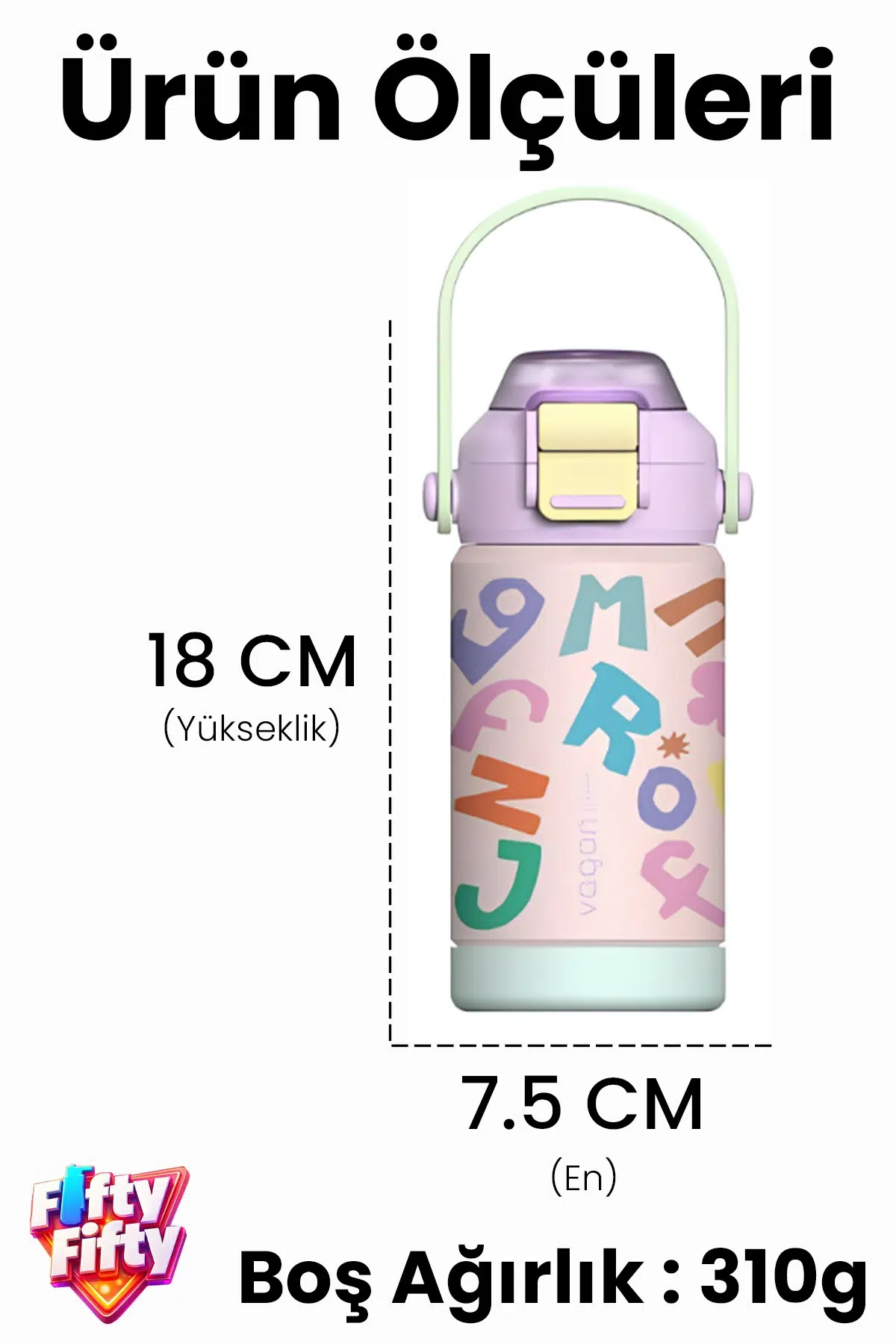 360 ML Çocuk Termosu Tek Kapak Çift Kullanım Pipetli Rahat İçim Kulplu Paslanmaz Çelik Termos 1104-360ML