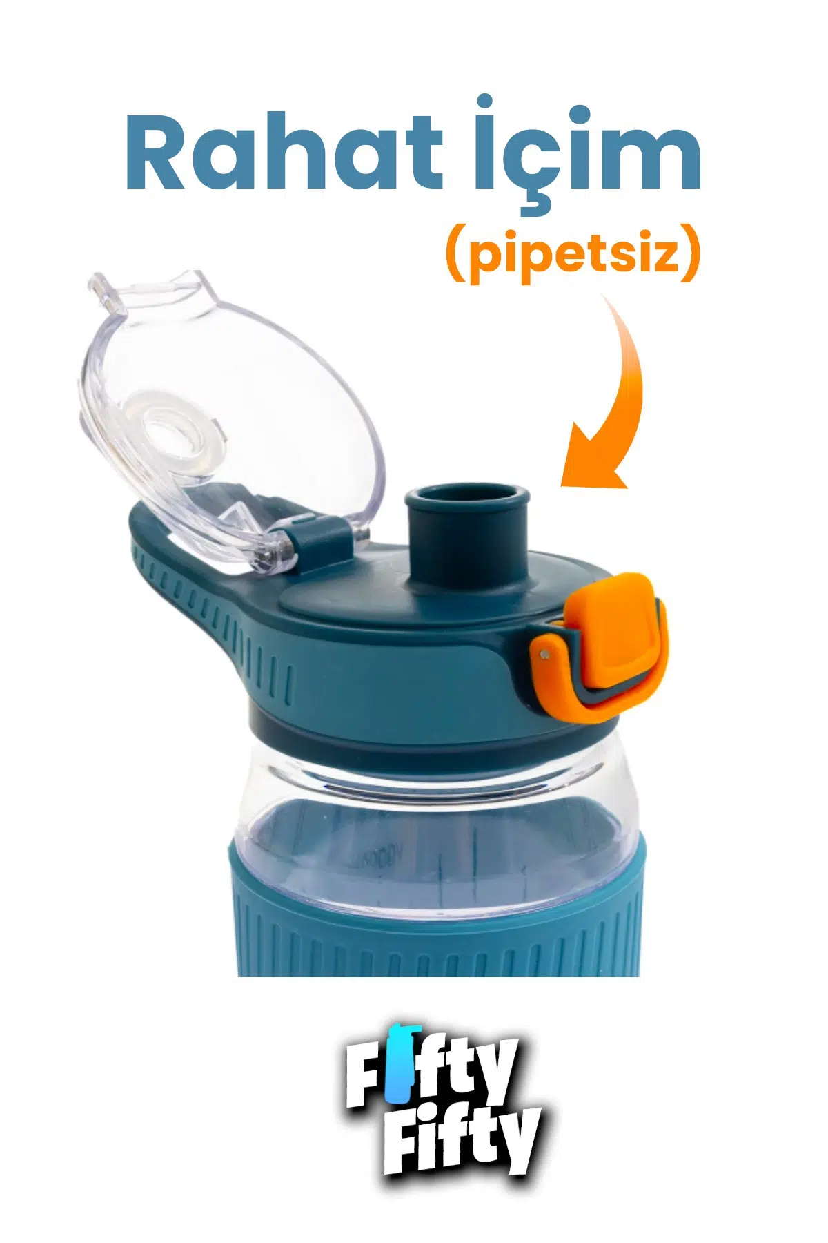 550 ML Rahat İçim (Pipetsiz) Taşıma Kulplu Çocuk Su Matarası -VGN3001ML550