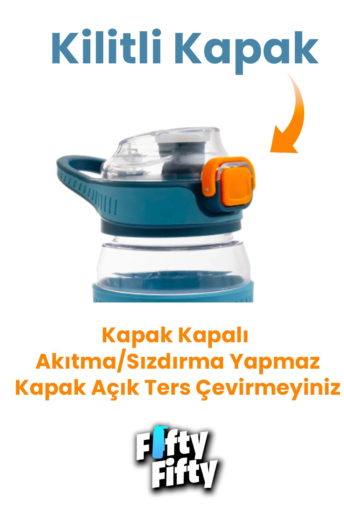 550 ML Rahat İçim (Pipetsiz) Taşıma Kulplu Çocuk Su Matarası -VGN3001ML550