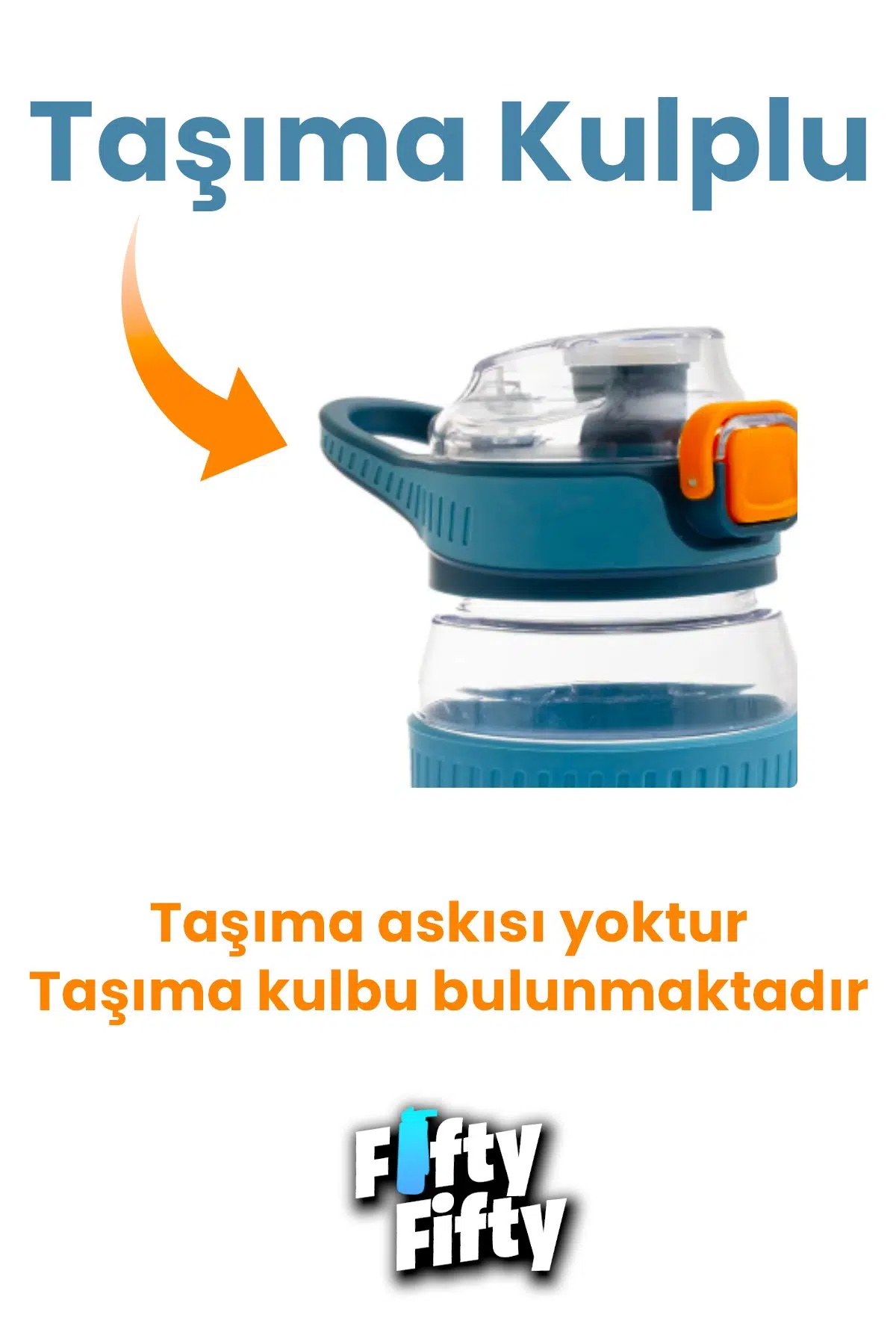 550 ML Rahat İçim (Pipetsiz) Taşıma Kulplu Çocuk Su Matarası -VGN3001ML550