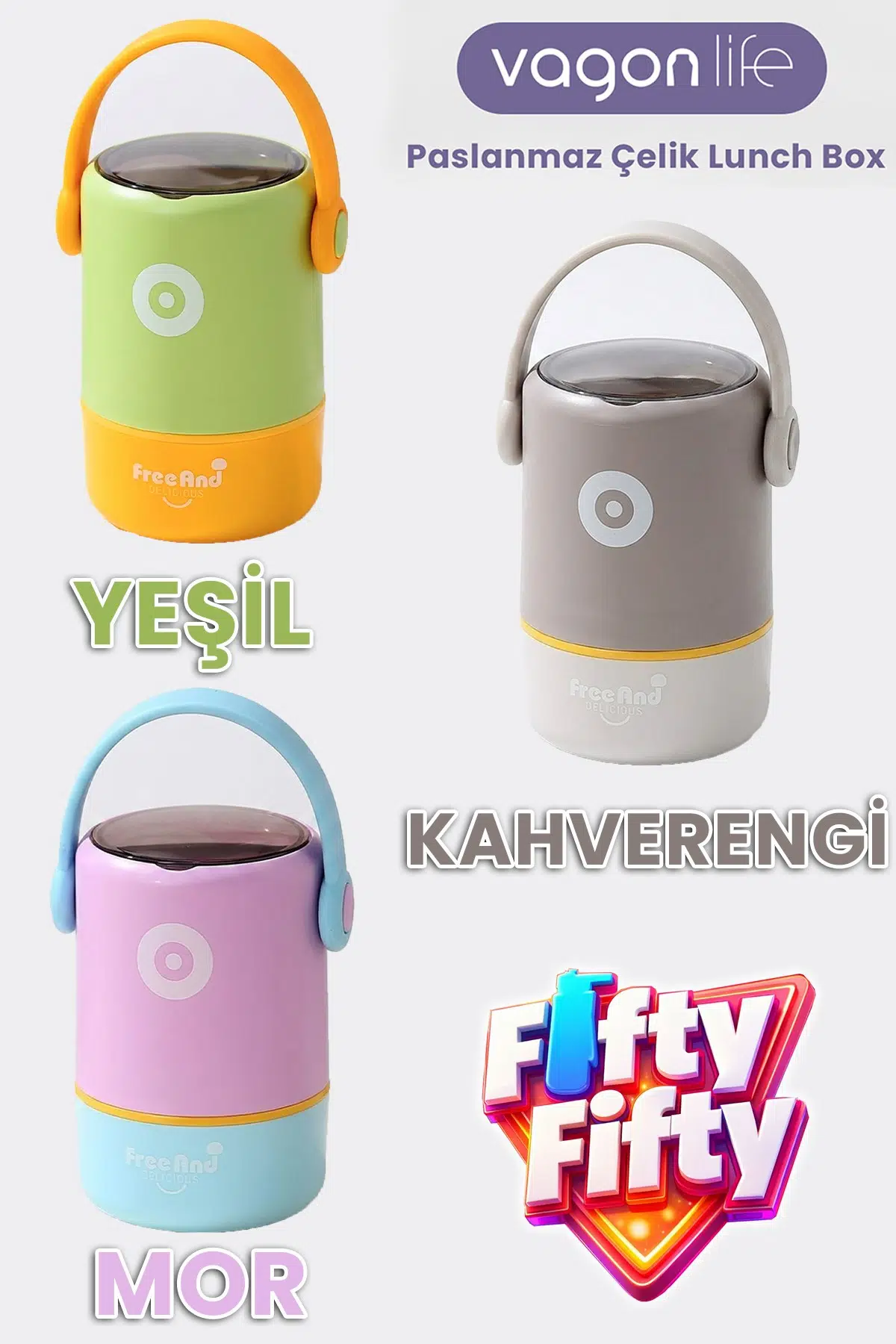 580 ML Sızdırmaz 2 Kaseli 304 Paslanmaz Çelik Lunch Box Yeni Nesil Sefer Tası Kaşıklı Askılı -1267580