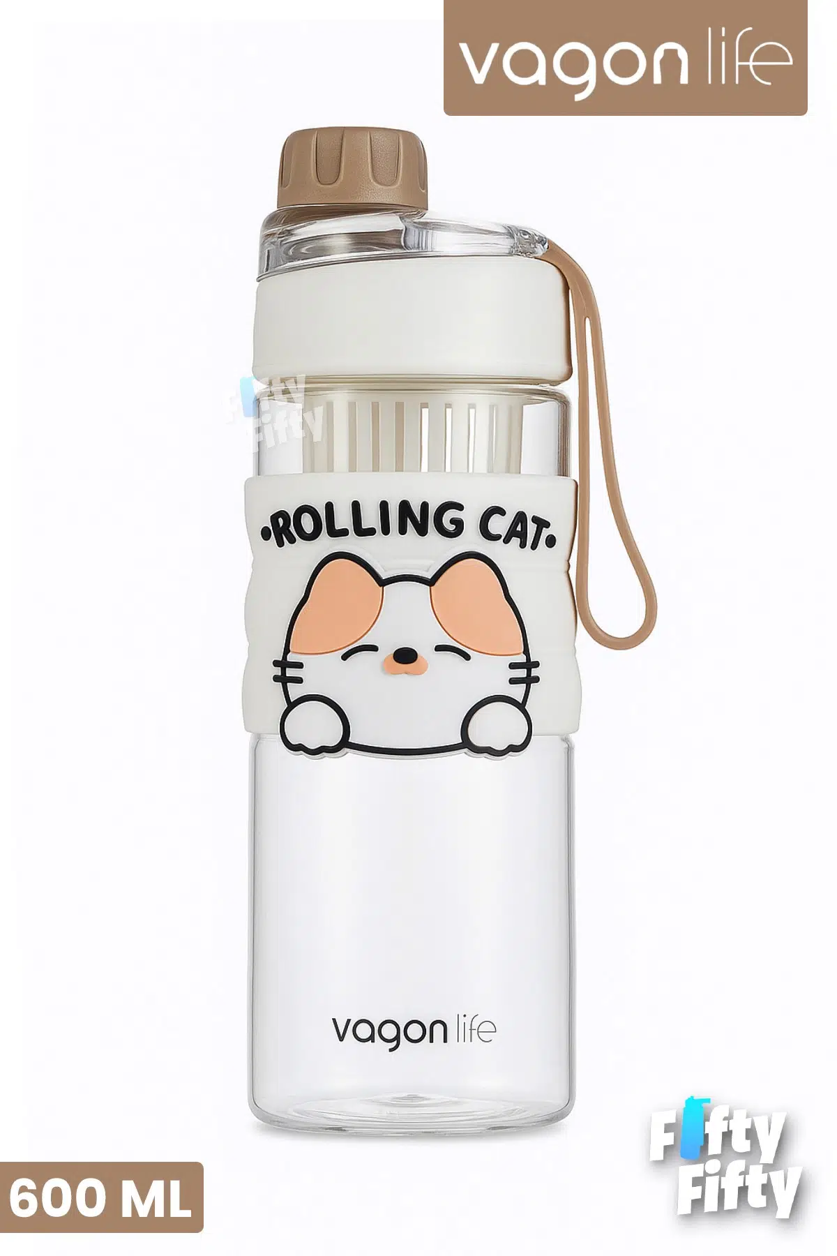 600 ML Rahat İçim (Pipetsiz) Çevir Aç Kapak Taşıma Kulplu Çocuk Su Matarası -VGN2020NEW600ML