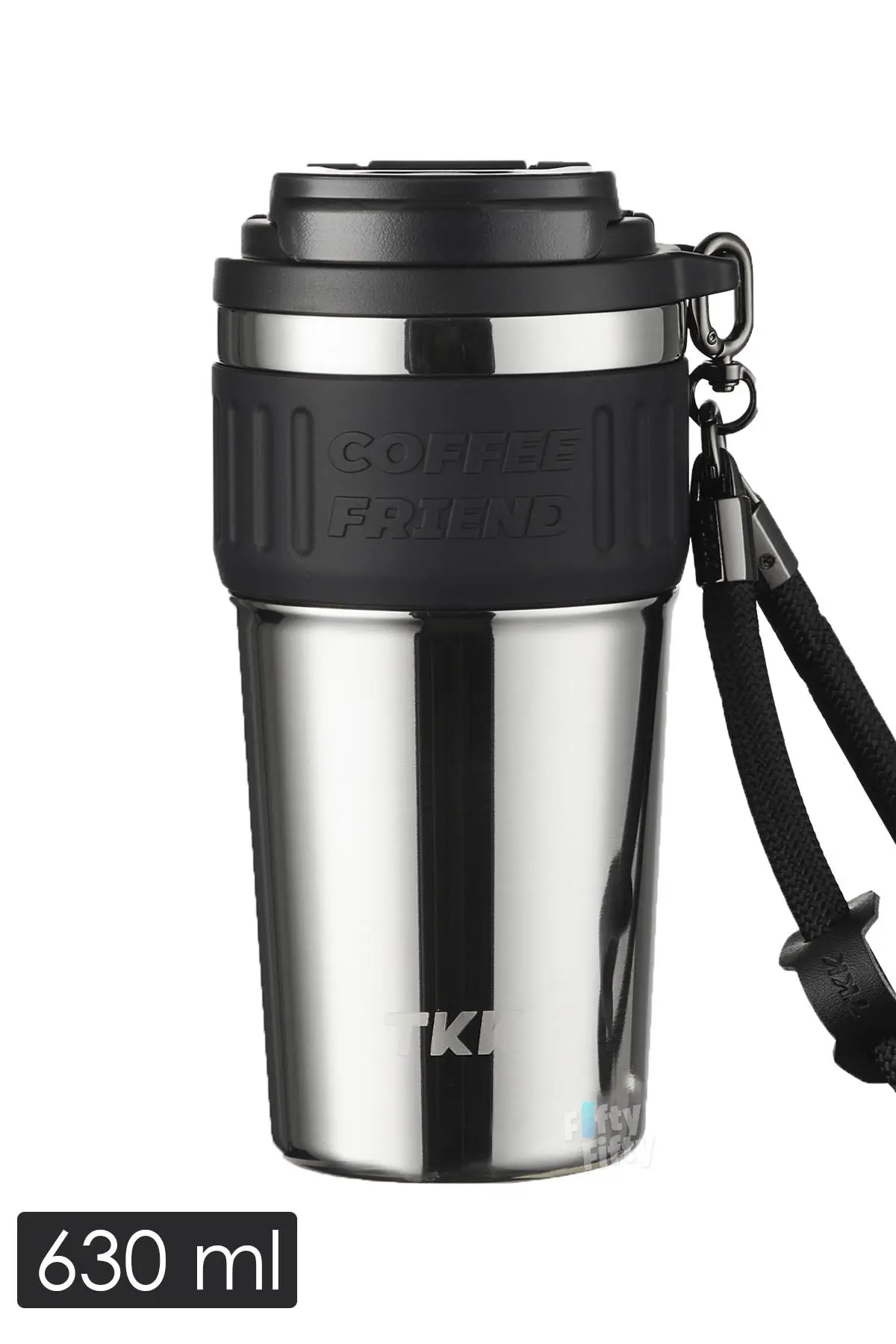TKK 630 ML Özel Seri Çelik Mug Kahve Bardağı Pipetli/Rahat İçim 6 Saat Sıcak/12 Saat Soğuk Termos -2023 630ML - Gri