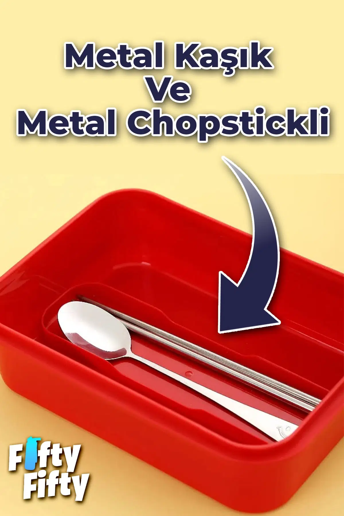 700 ML İki Bölme Paslanmaz Çelik Bento Lunch Box Yeni Nesil Sefer Tası Metal Kaşık Hediyeli FF7155