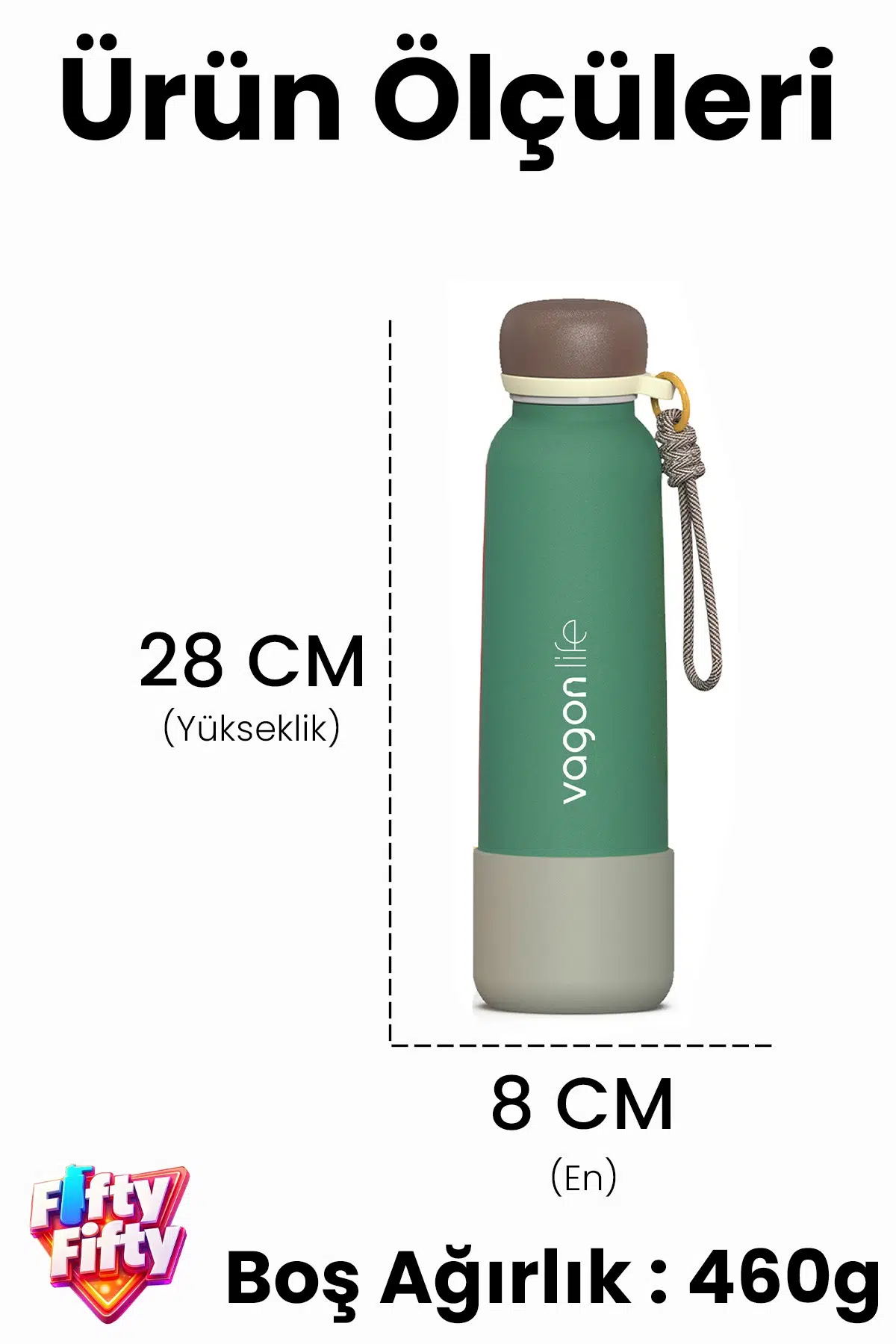 750 ML Pipetli Sızdırmaz Paslanmaz Çelik Termos Matara El Askılı bpa içermez 750ml 1106FF