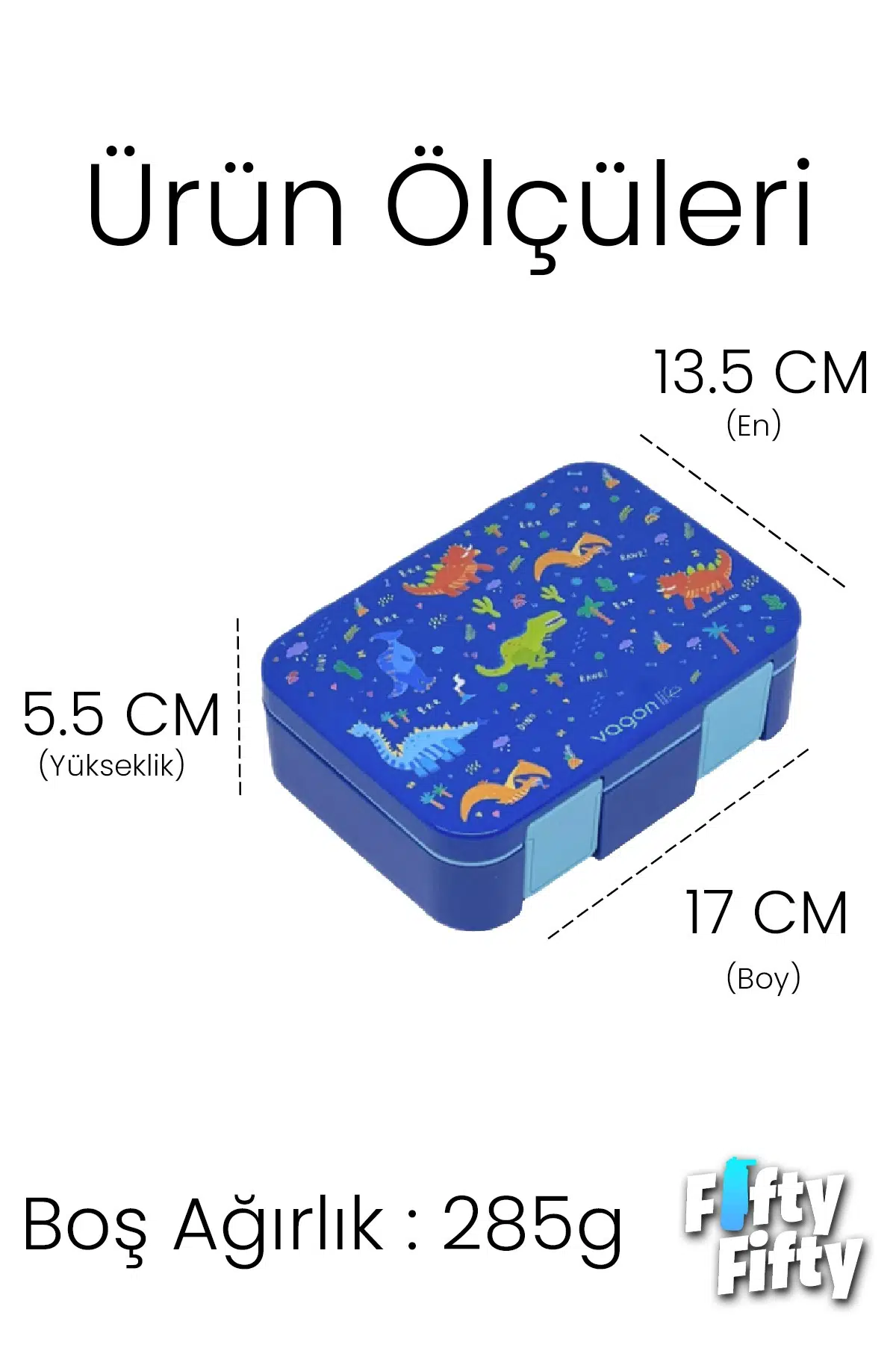 700 ML Tek Kat Sızdırmaz,Karışmaz Üç Bölmeli Çocuk Beslenme Kutusu -FFB096-700