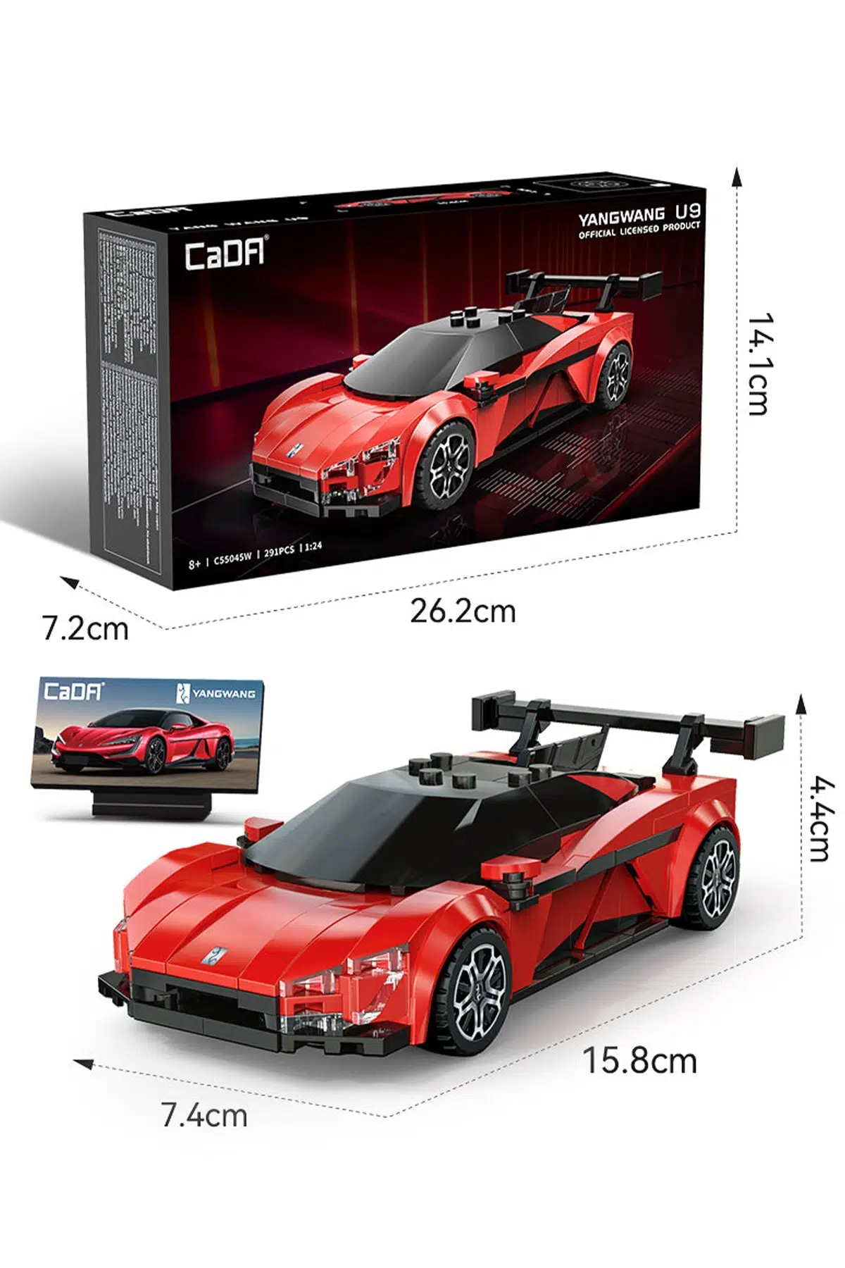 Cada 1:24 YangWang U9 Supercar C55045W (291 Parça) Oyuncak Yapım Seti Blok Araba