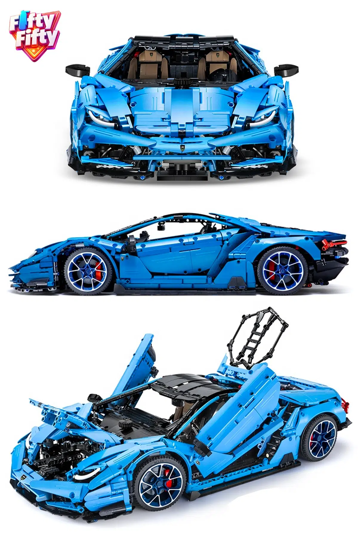 CADA 1:8 Super Car 3842 Parça Teknik Yarış Arabası Yapım Seti Koleksiyon Modeli -C61041W3842P