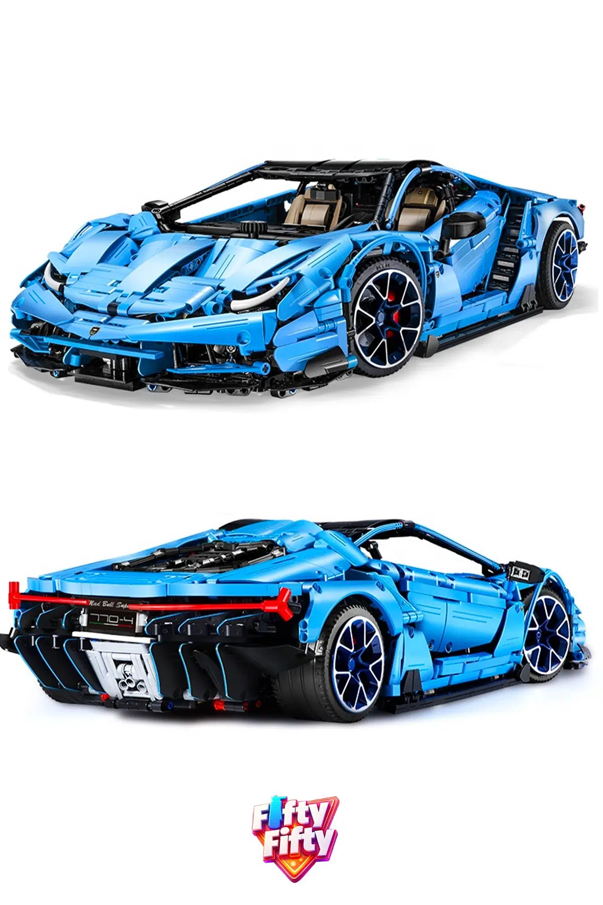 CADA 1:8 Super Car 3842 Parça Teknik Yarış Arabası Yapım Seti Koleksiyon Modeli -C61041W3842P