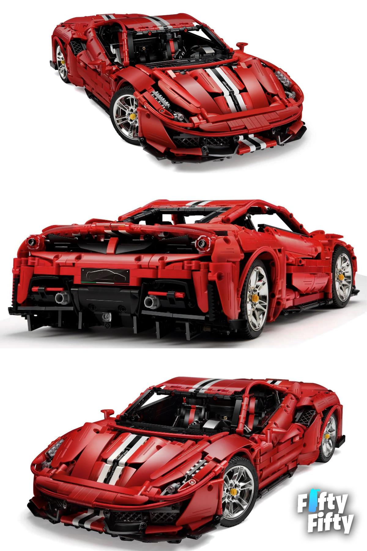 Cada Italian Red Supercar -C61042W (3187 Parça) Uzaktan Kumandalı Oyuncak Yapım Seti