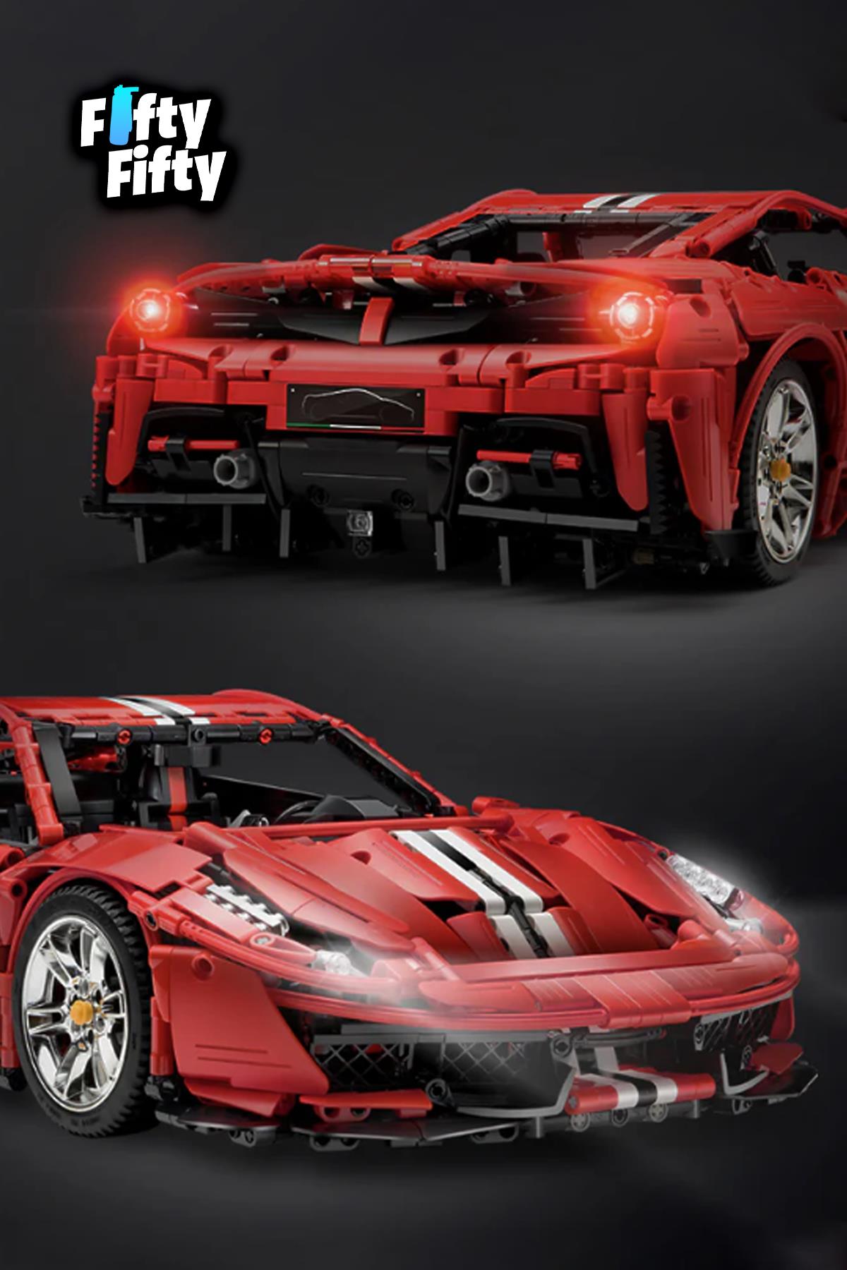 Cada Italian Red Supercar -C61042W (3187 Parça) Uzaktan Kumandalı Oyuncak Yapım Seti