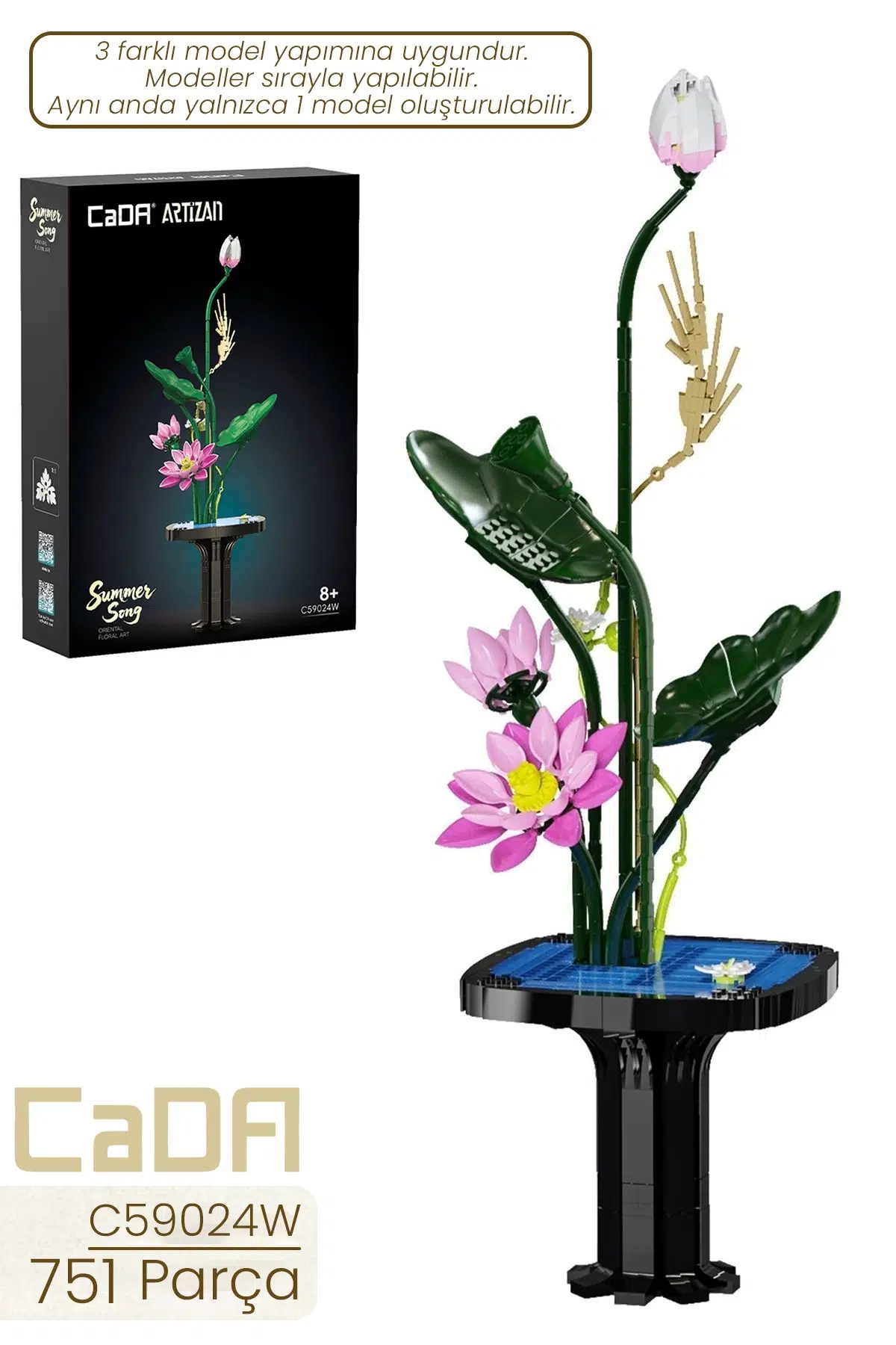 CADA Artizan Summer C59024W Dekoratif ve Koleksiyonluk Çiçek Modeli 751 Parça FFC59024W