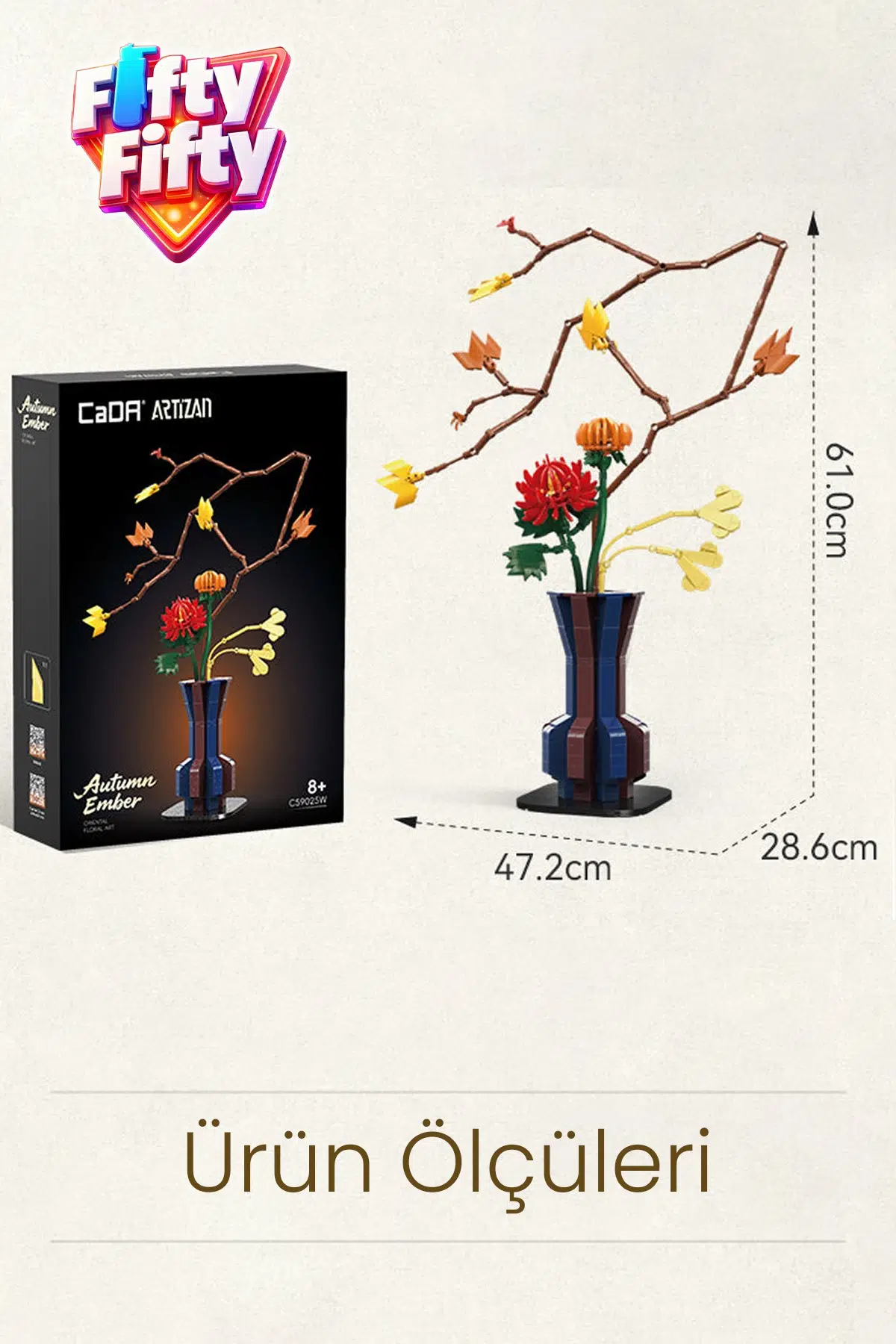 CADA Artizan Autumn C59025W Dekoratif ve Koleksiyonluk Çiçek Modeli 795 Parça FFC59025W 