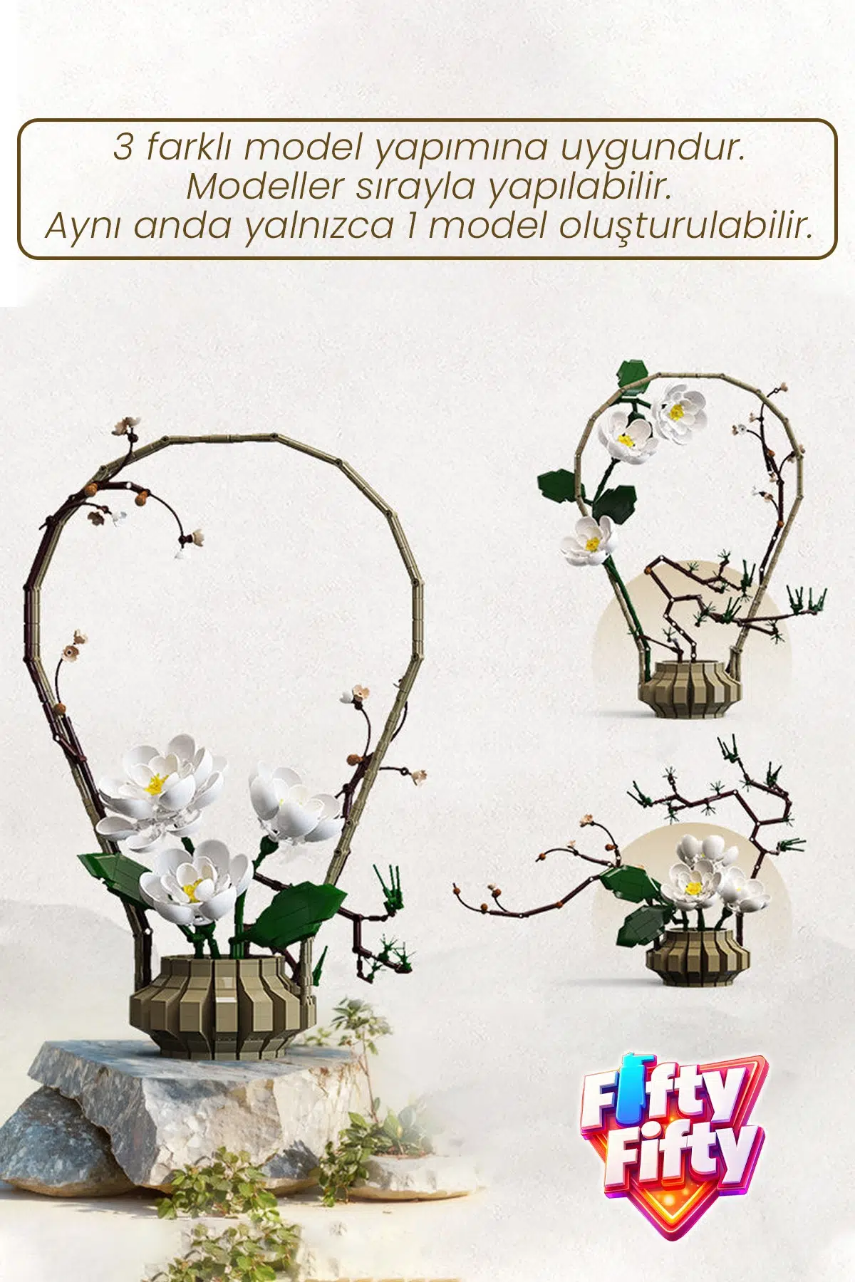 CADA Artizan Winter C59026W Dekoratif ve Koleksiyonluk Çiçek Modeli 990 Parça FFC59026W 