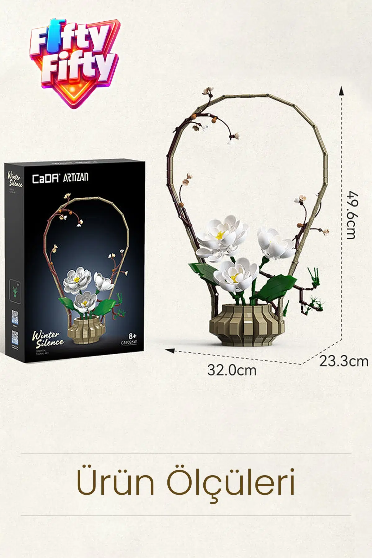 CADA Artizan Winter C59026W Dekoratif ve Koleksiyonluk Çiçek Modeli 990 Parça FFC59026W 