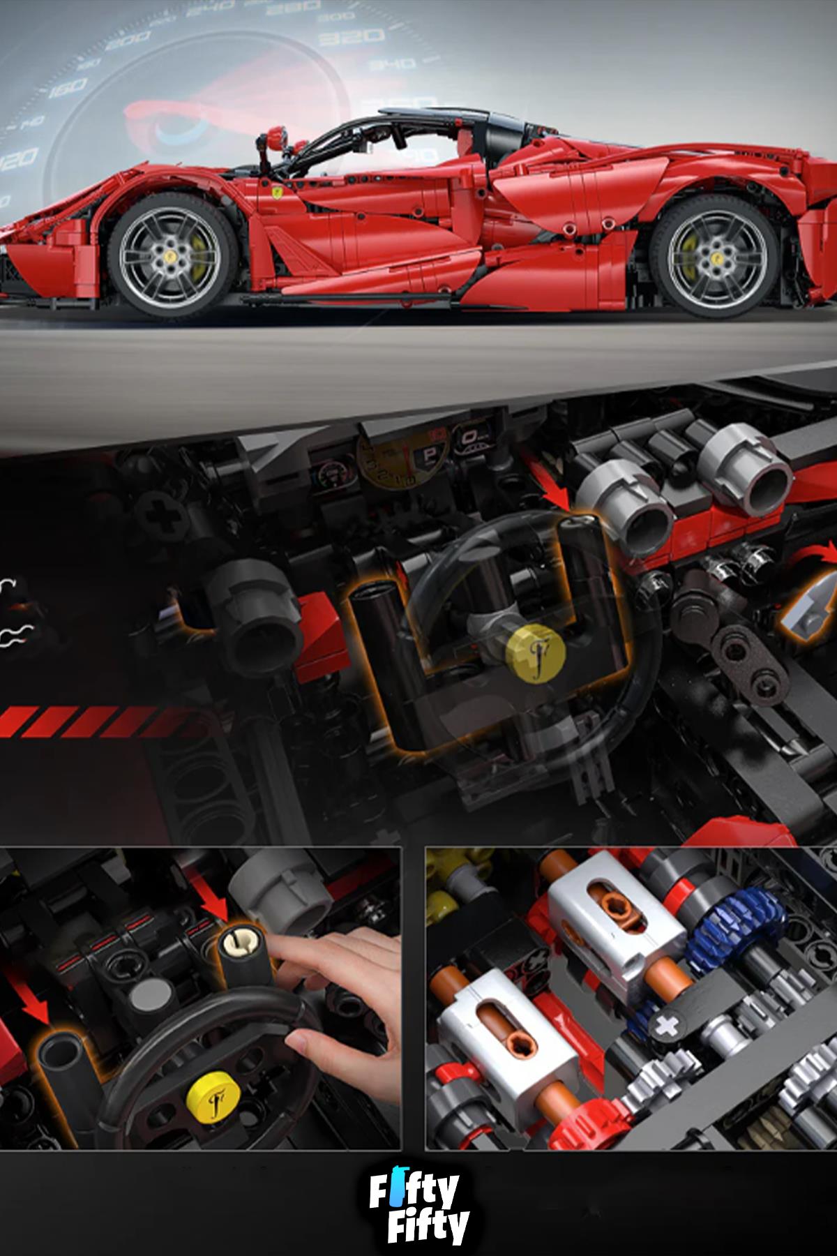 Cada Bricks Viva Hypercar -C61505W (4739 Parça) Profesyonel Oyuncak Yapım Seti