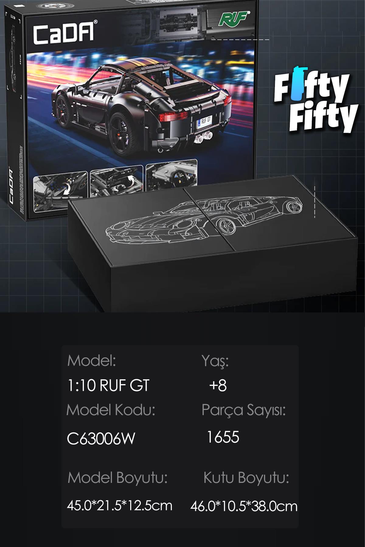 Cada Ruf Gt 2019 -C63006W (1655 Parça) Profesyonel Oyuncak Yapım Seti
