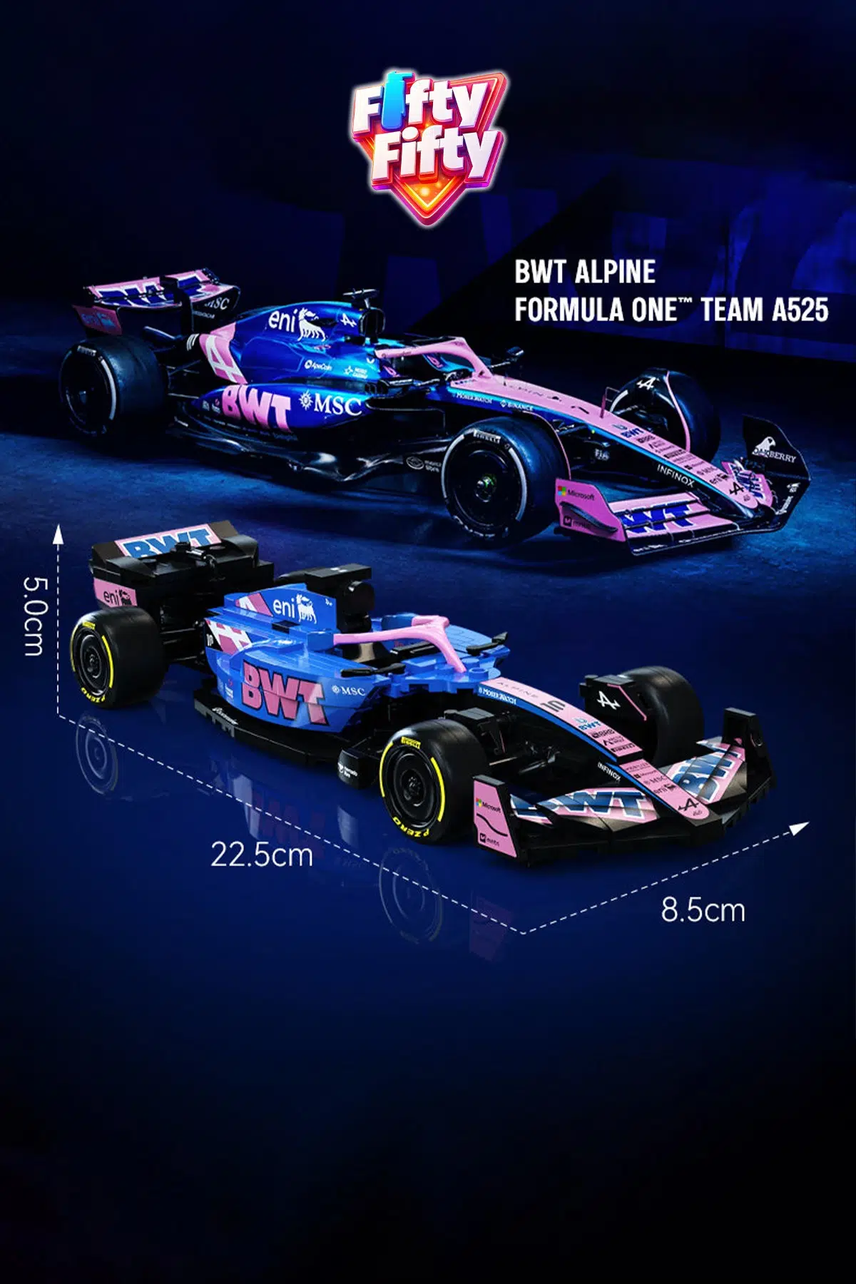 Cada BWT ALPINE F1 Formula Aracı 1/24 Scale -C55024W (300 Parça) Oyuncak Yapım Seti Blok