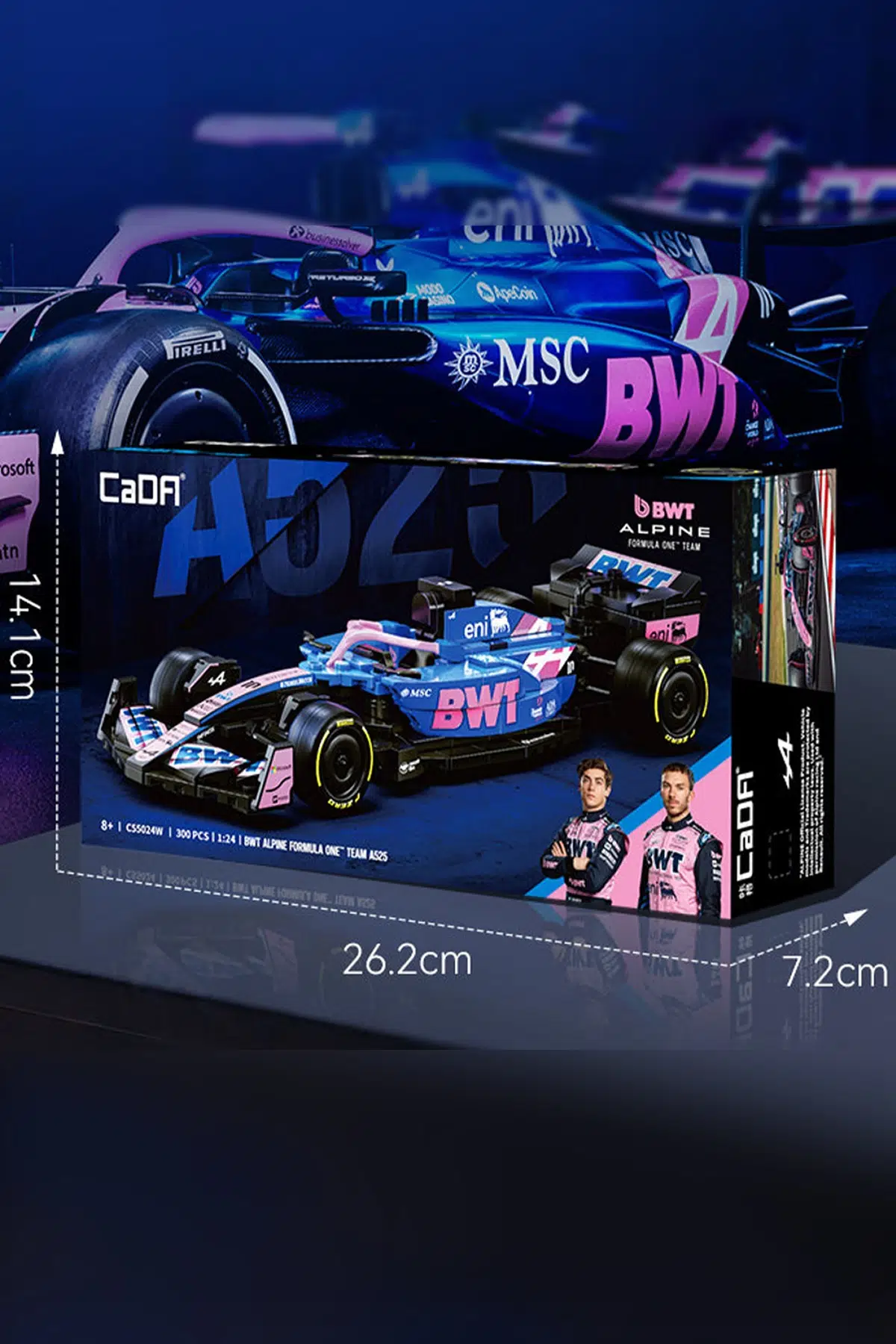 Cada BWT ALPINE F1 Formula Aracı 1/24 Scale -C55024W (300 Parça) Oyuncak Yapım Seti Blok