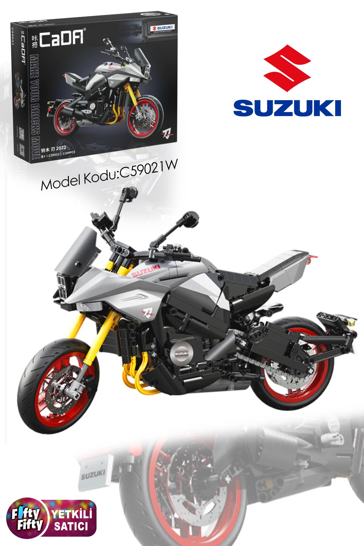 Cada Suzuki Katana 2022 Motosiklet-C59021W (1104 Parça) Oyuncak Yapım Seti