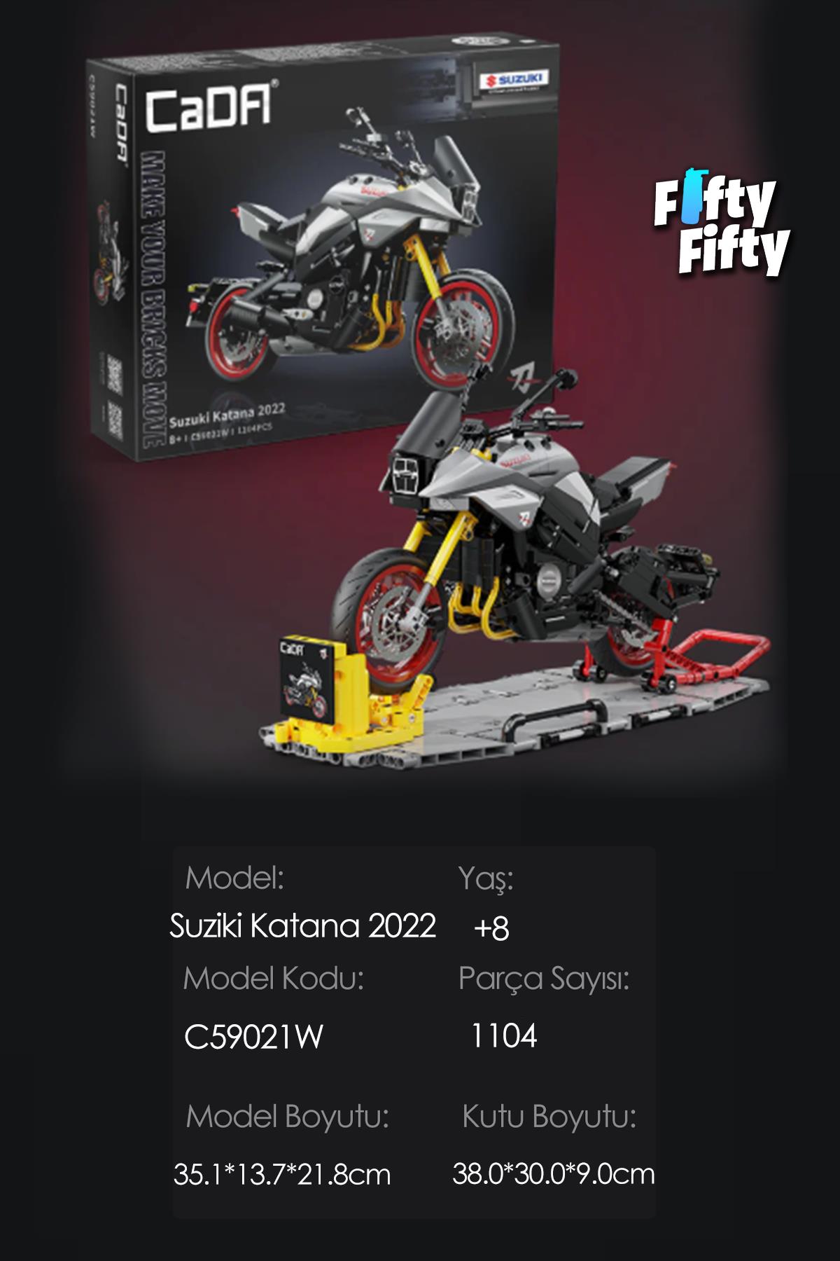 Cada Suzuki Katana 2022 Motosiklet-C59021W (1104 Parça) Oyuncak Yapım Seti