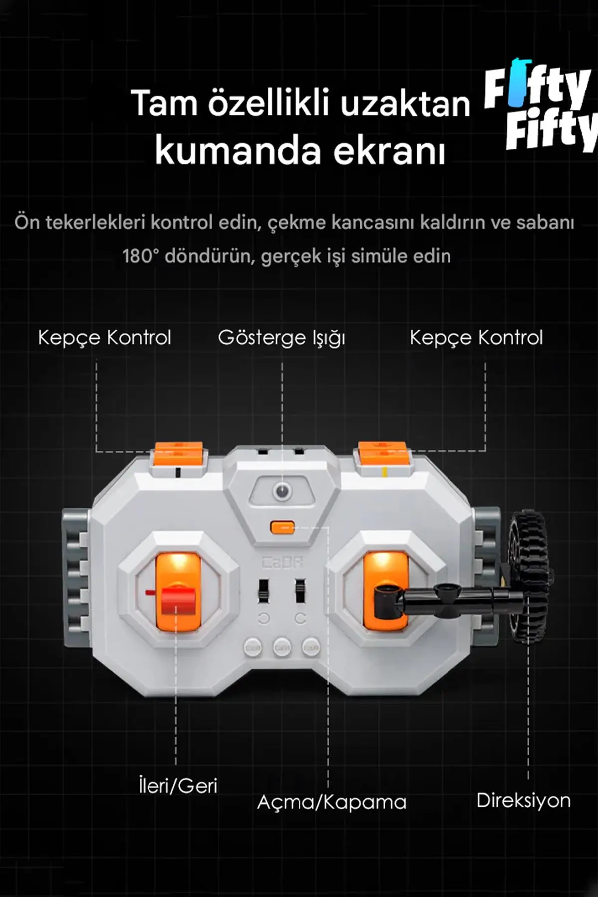 Cada Çiftlik Traktörü -C61052W (1675 Parça) Uzaktan Kumandalı Oyuncak Yapım Seti