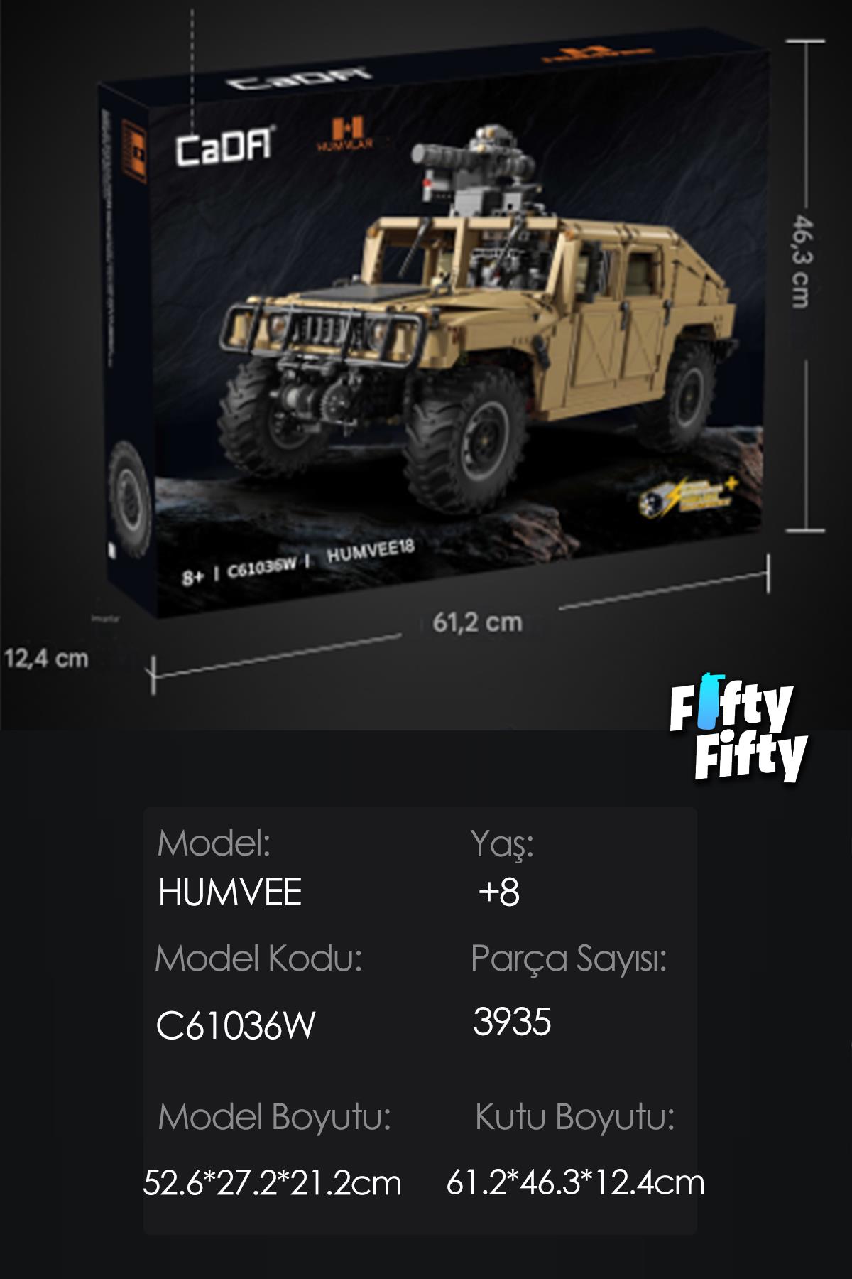 Cada HUMVEE-C61036W (3935 Parça) Profesyonel Oyuncak Yapım Seti