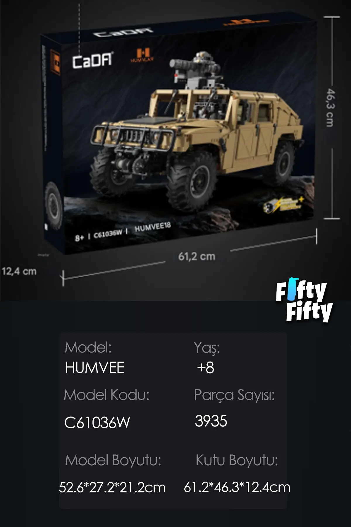 Cada HUMVEE-C61036W (3935 Parça) Profesyonel Oyuncak Yapım Seti