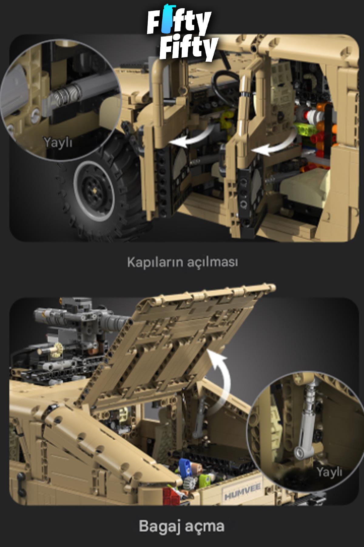 Cada HUMVEE-C61036W (3935 Parça) Profesyonel Oyuncak Yapım Seti