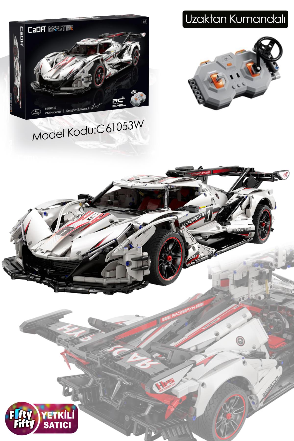 Cada V12 Hypercar -C61053W (4449 Parça) Profesyonel Oyuncak Yapım Seti
