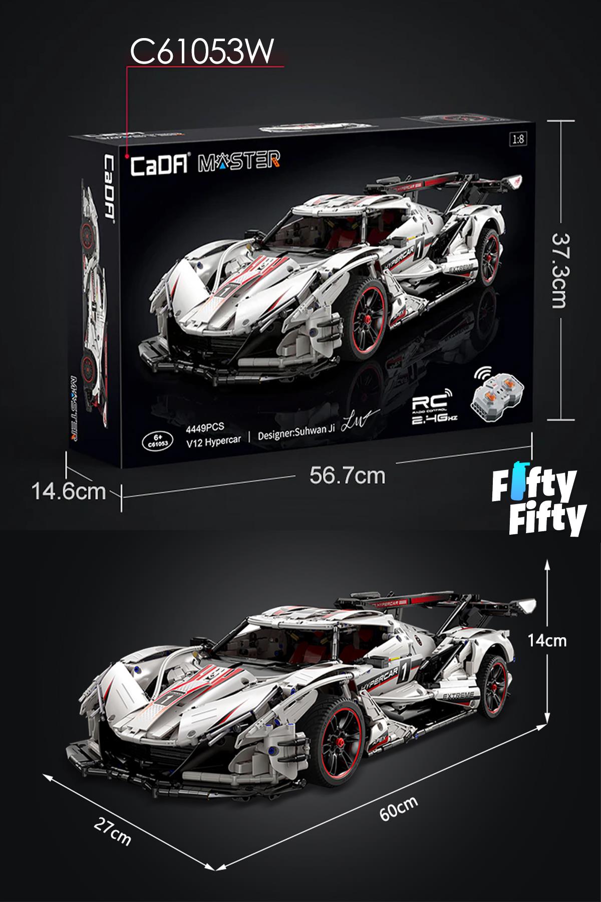 Cada V12 Hypercar -C61053W (4449 Parça) Profesyonel Oyuncak Yapım Seti