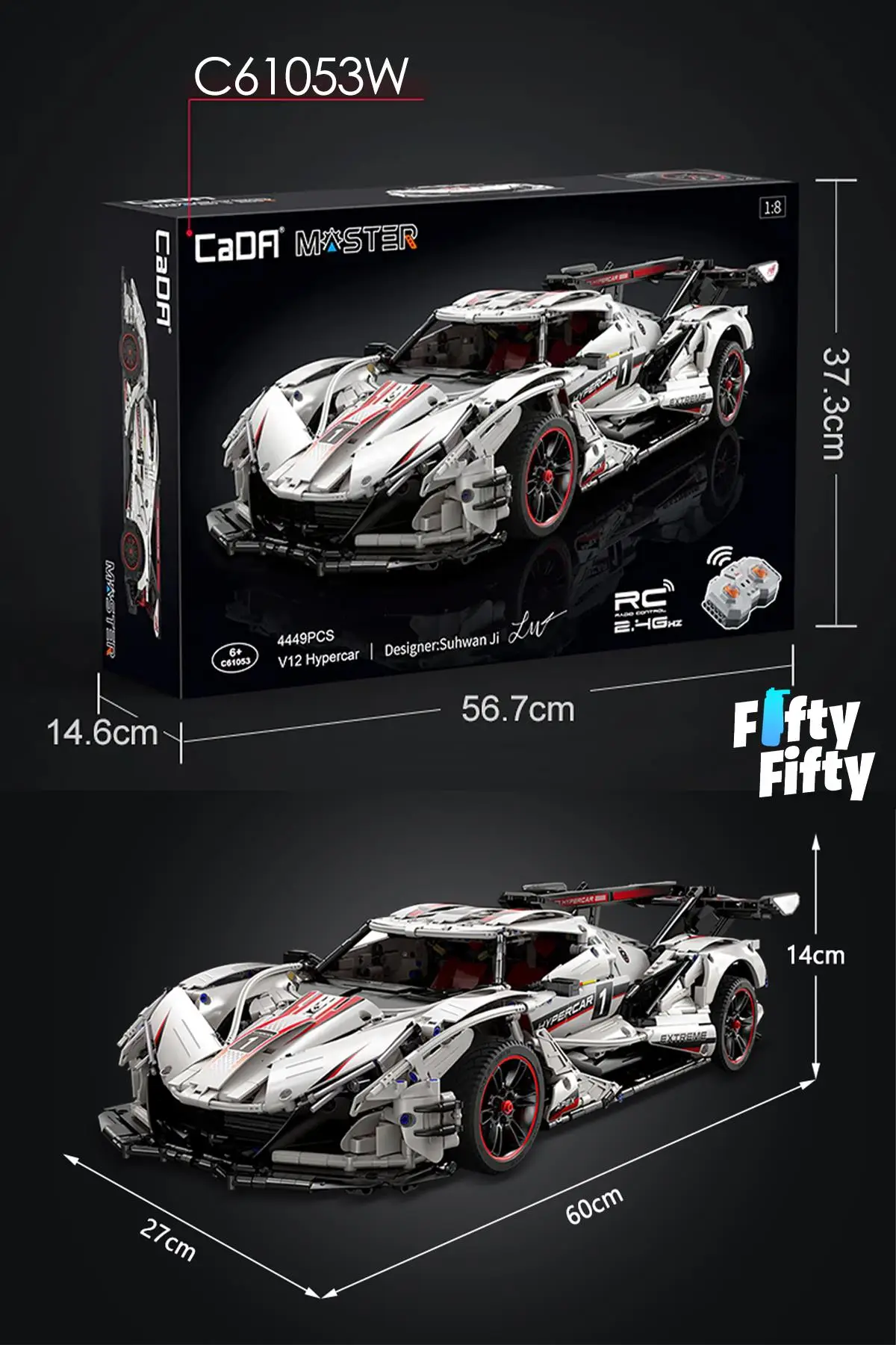 Cada V12 Hypercar -C61053W (4449 Parça) Profesyonel Oyuncak Yapım Seti