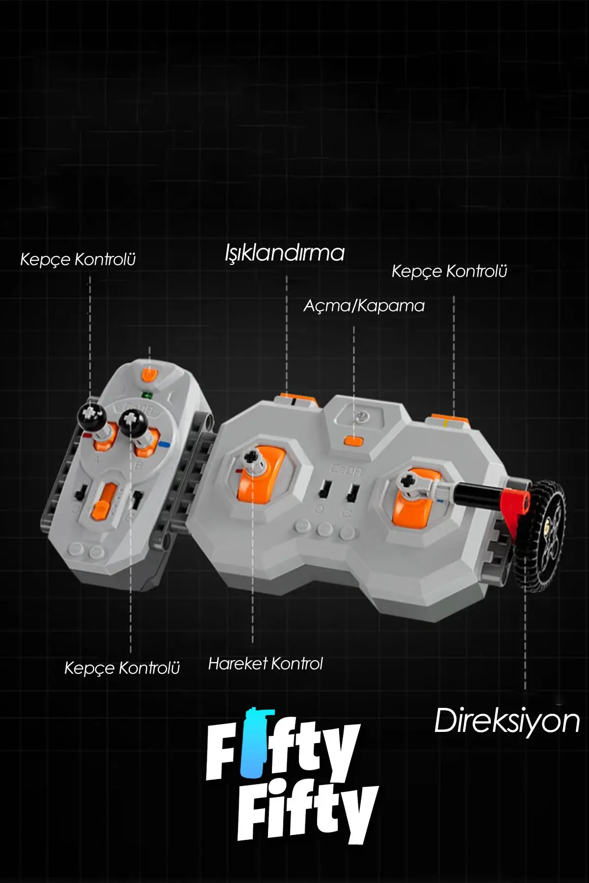 Cada Telehandler -C61051W (1469 Parça) Uzaktan Kumandalı Oyuncak Yapım Seti