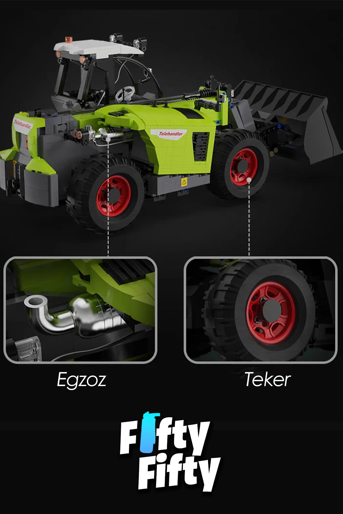 Cada Telehandler -C61051W (1469 Parça) Uzaktan Kumandalı Oyuncak Yapım Seti