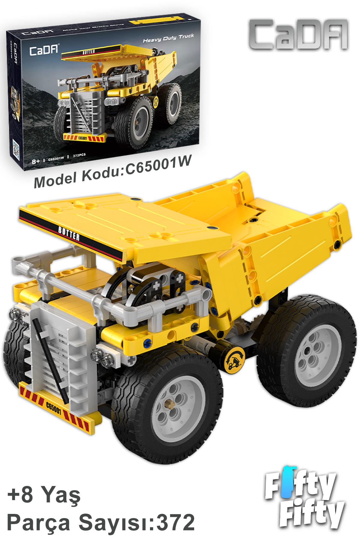 Cada Inşaat Iş Makinası Serisi Kamyon -C65001W (372 Parça) Oyuncak Yapım Seti