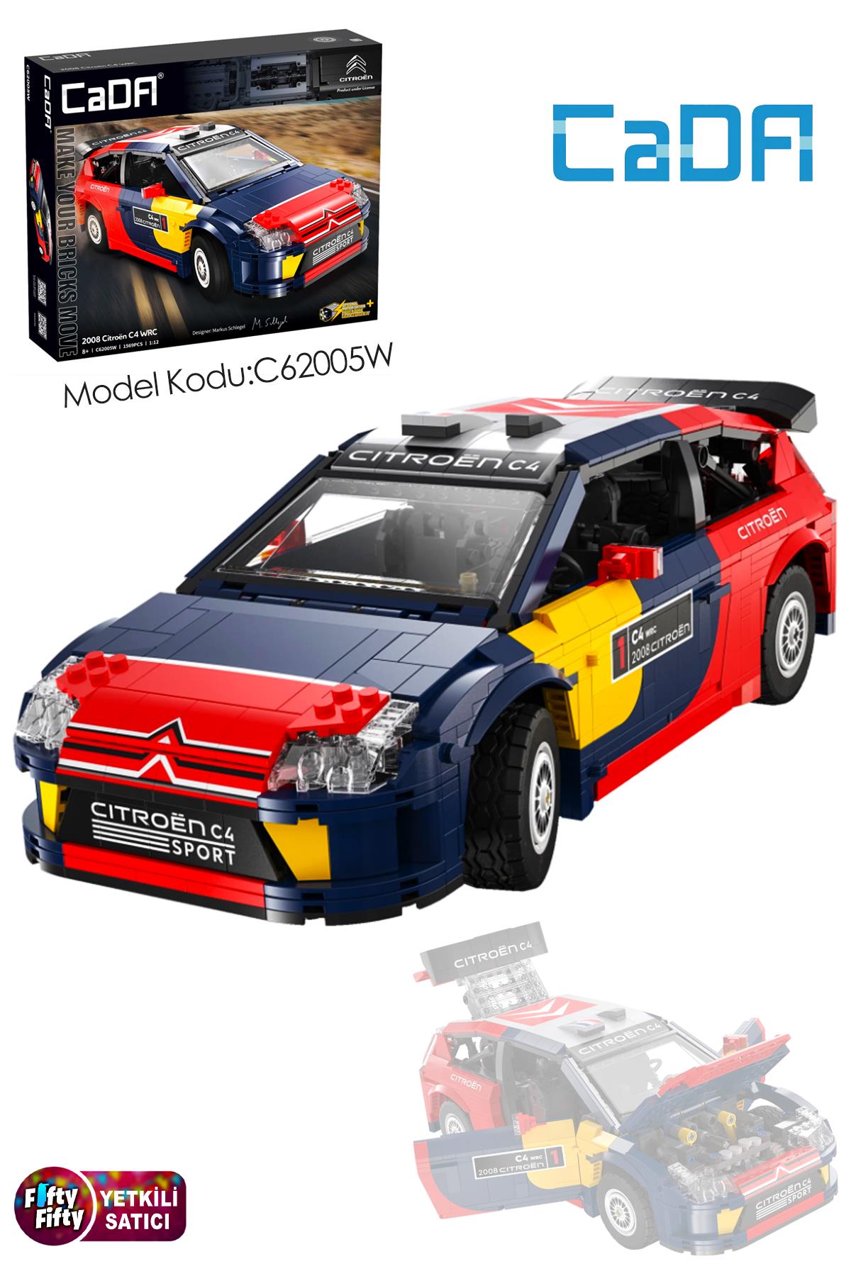 Cada Citroen C4 Wrc 2008 -C62005W (1569 Parça) Profesyonel Oyuncak Yapım Seti