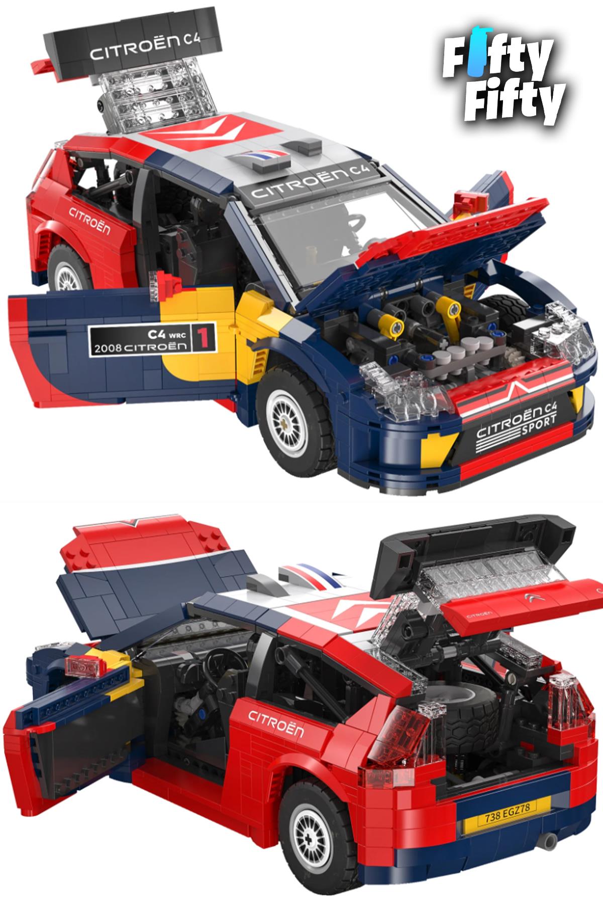 Cada Citroen C4 Wrc 2008 -C62005W (1569 Parça) Profesyonel Oyuncak Yapım Seti