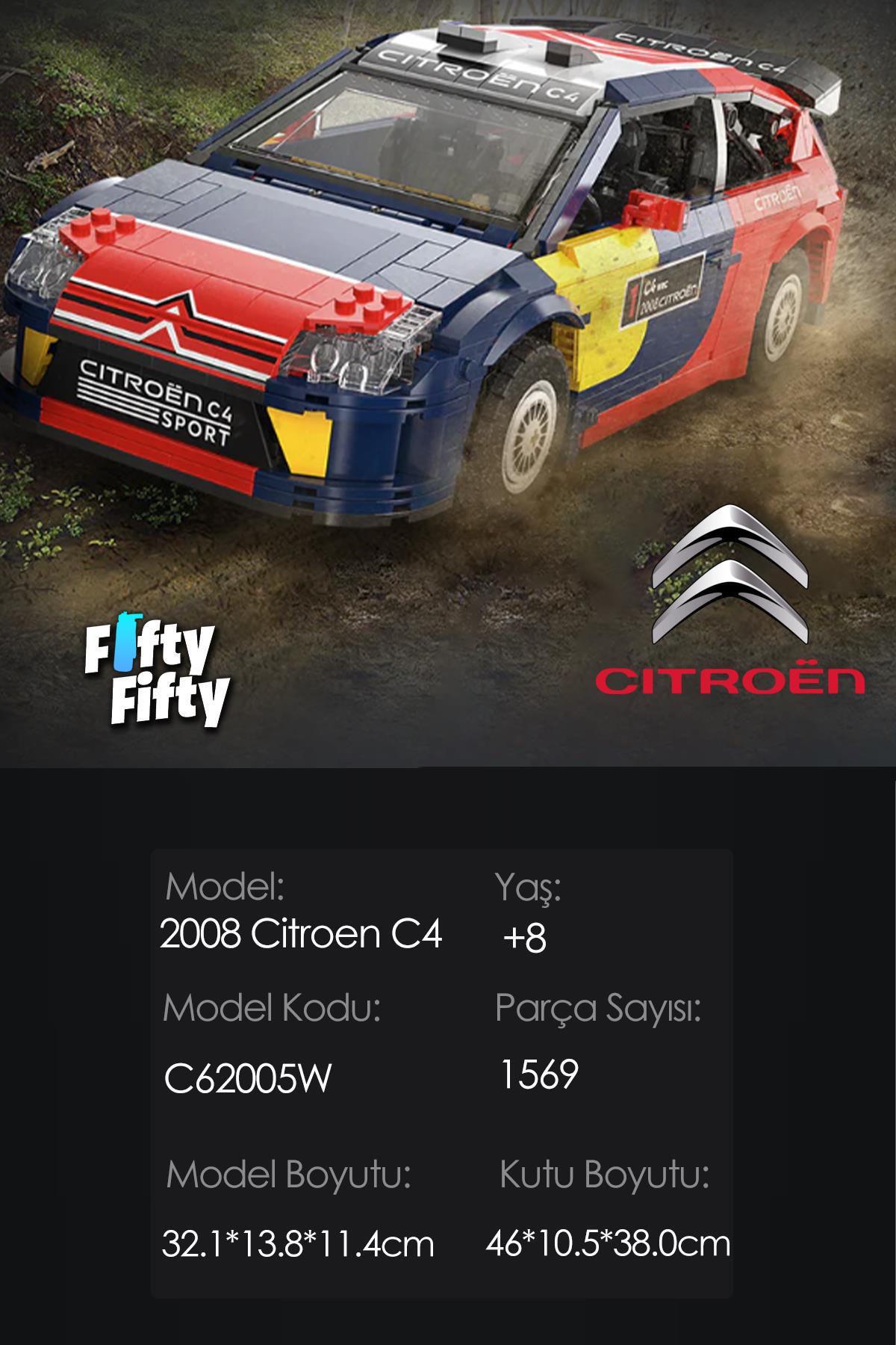 Cada Citroen C4 Wrc 2008 -C62005W (1569 Parça) Profesyonel Oyuncak Yapım Seti