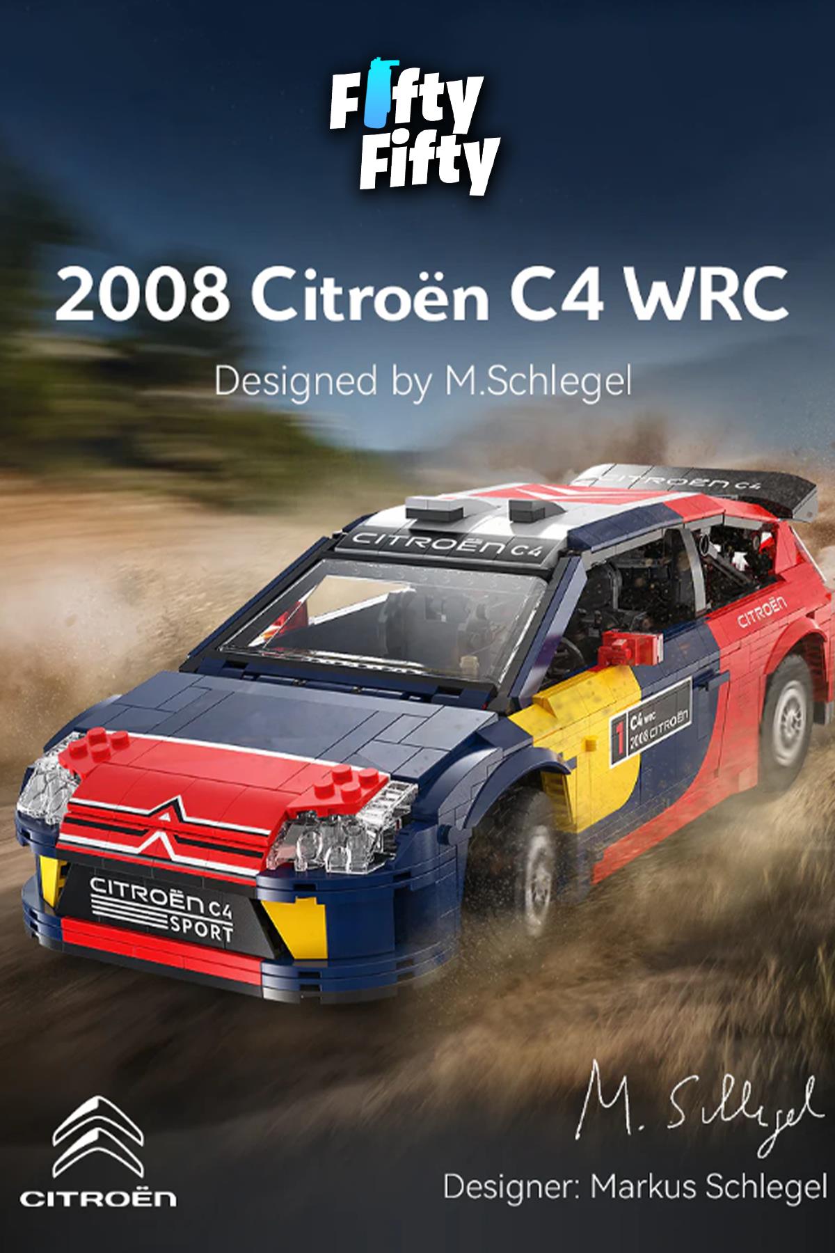 Cada Citroen C4 Wrc 2008 -C62005W (1569 Parça) Profesyonel Oyuncak Yapım Seti