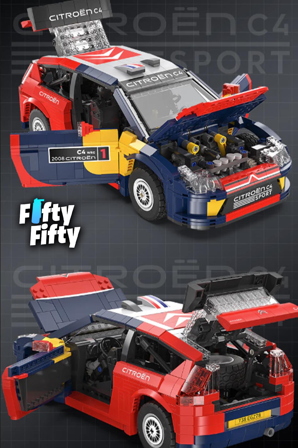 Cada Citroen C4 Wrc 2008 -C62005W (1569 Parça) Profesyonel Oyuncak Yapım Seti
