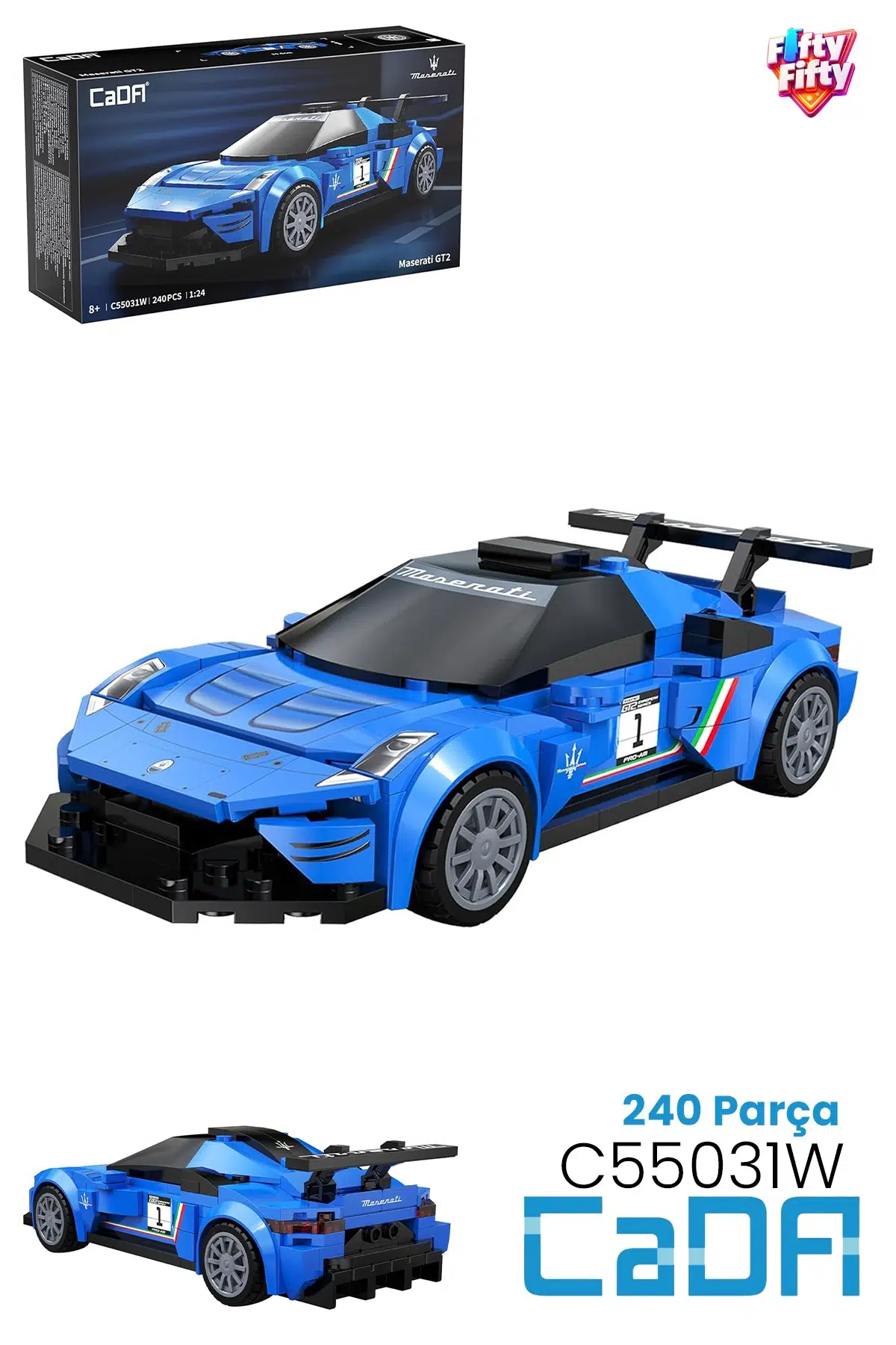 Cada Maserati GT2 1:24 C55031W (240 Parça) Oyuncak Yapım Seti Blok Araba FFCADA-C55031W