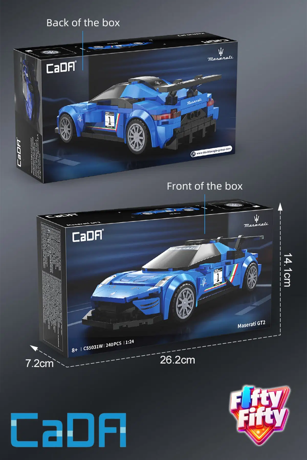 Cada Maserati GT2 1:24 C55031W (240 Parça) Oyuncak Yapım Seti Blok Araba FFCADA-C55031W