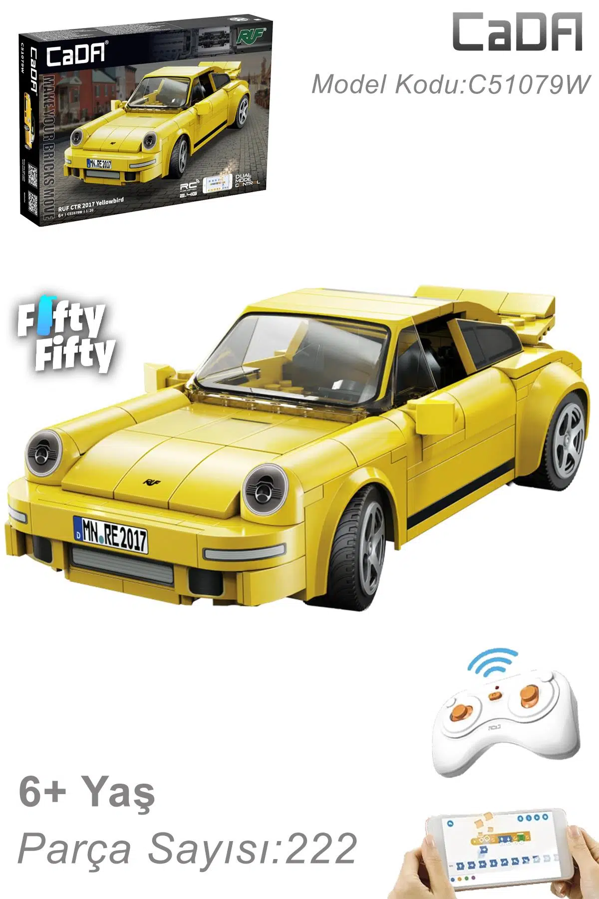Cada Ruf Ctr 2017 Uzaktan Kumandalı -C51079W (222 Parça) Oyuncak Yapım Seti