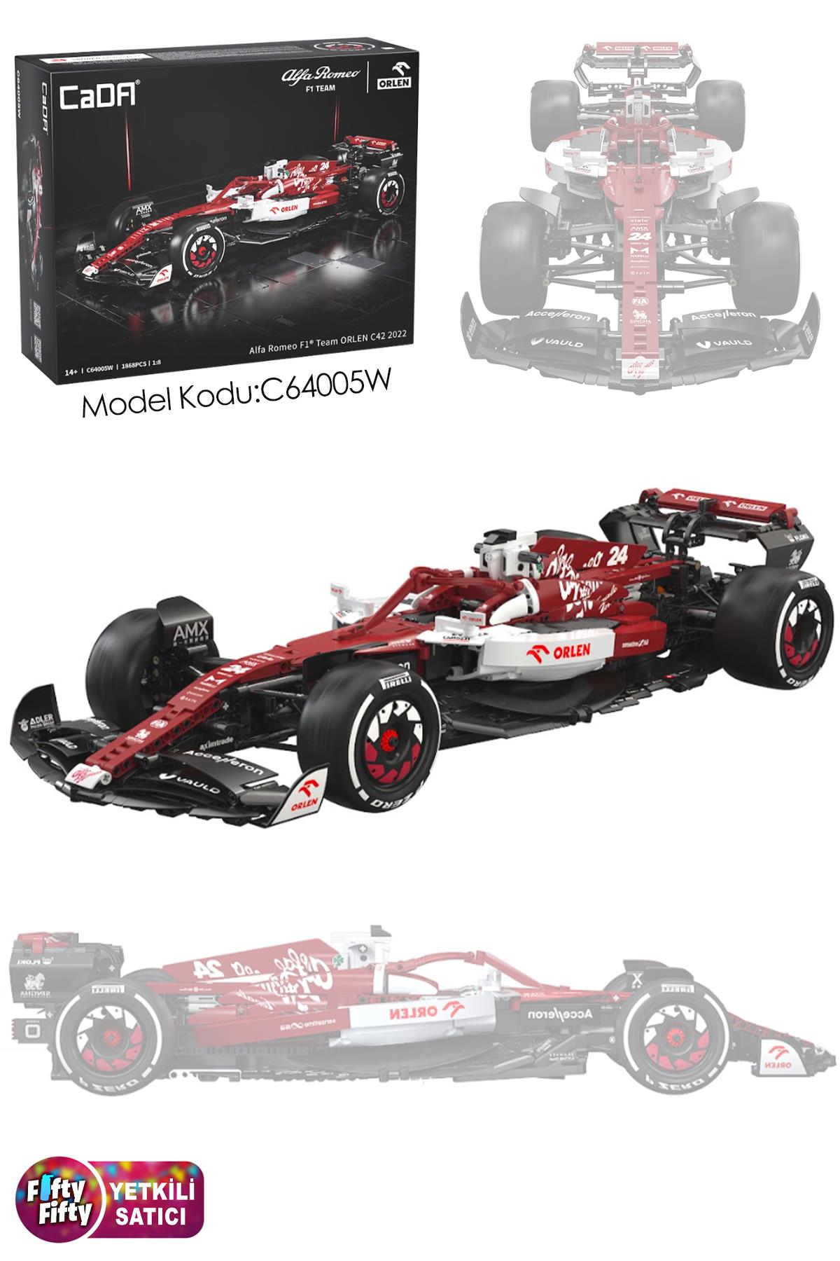 Cada Alfa Romeo F1 Orlean C42 -C64005W (1868 Parça) Oyuncak Yapım Seti