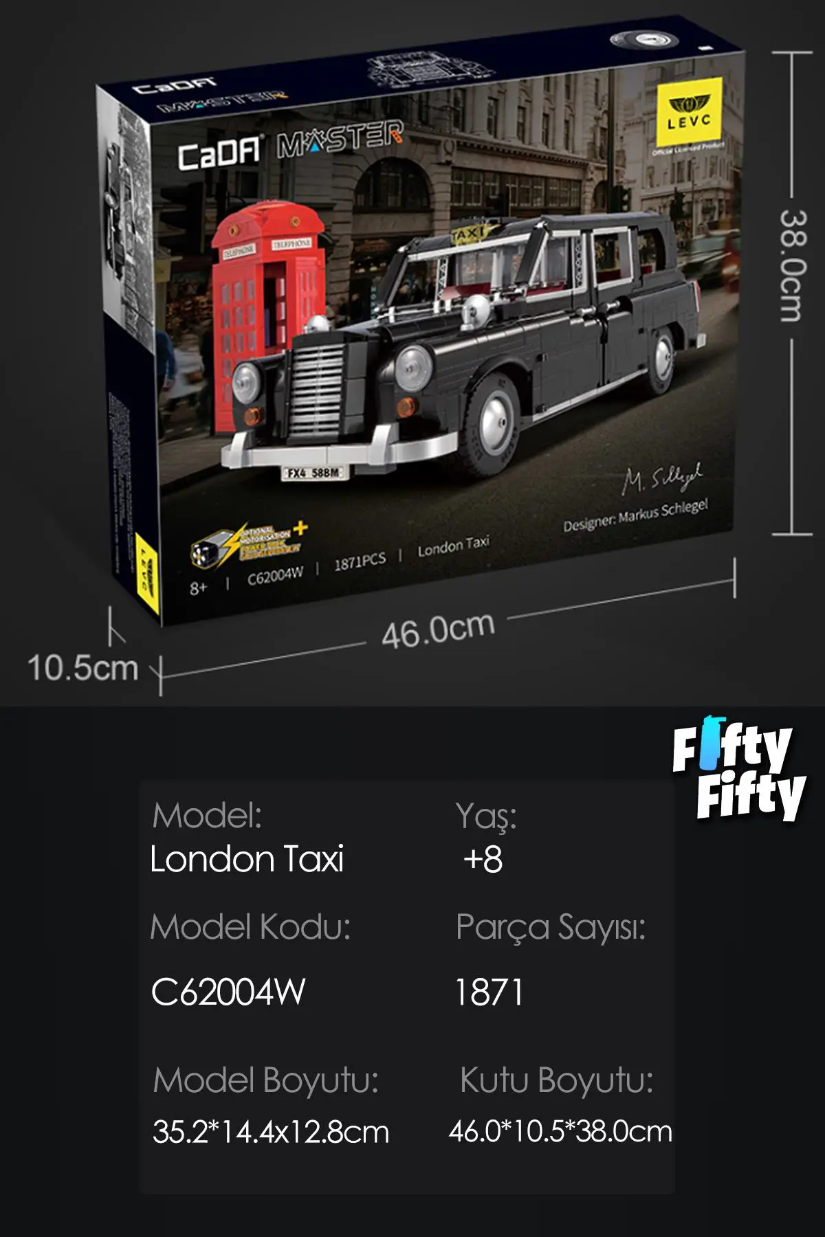 Cada London Taxi -C62004W (1871 Parça) Profesyonel Oyuncak Yapım Seti