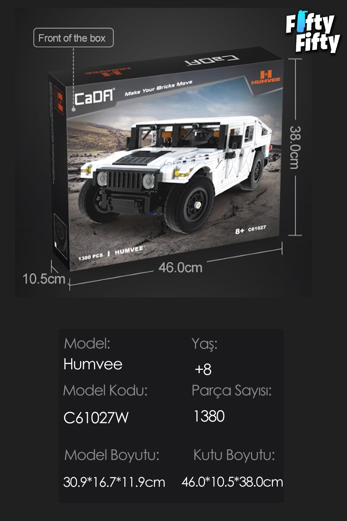 Cada Humvee -C61027W (1380 Parça) Profesyonel Oyuncak Yapım Seti