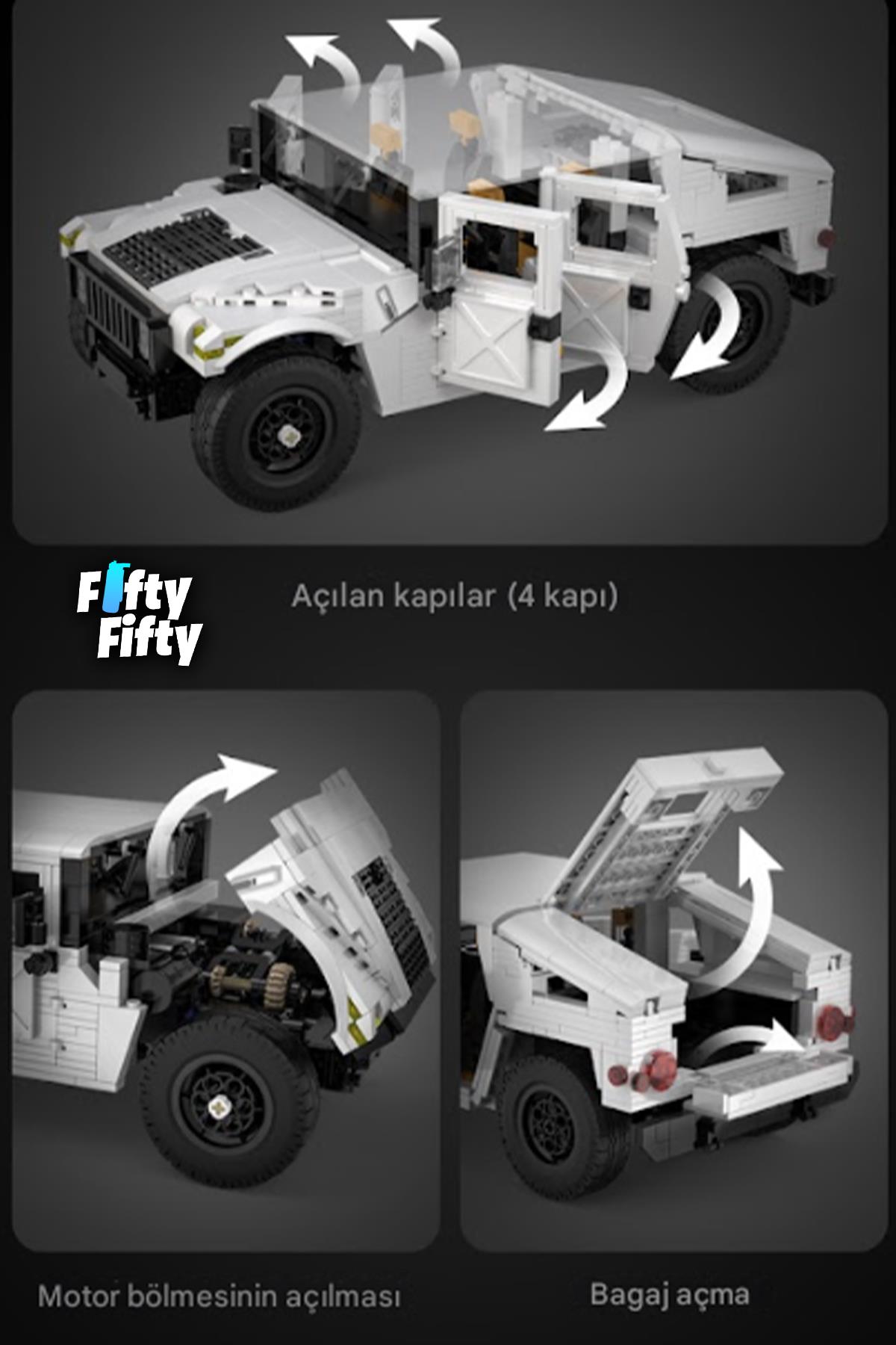 Cada Humvee -C61027W (1380 Parça) Profesyonel Oyuncak Yapım Seti