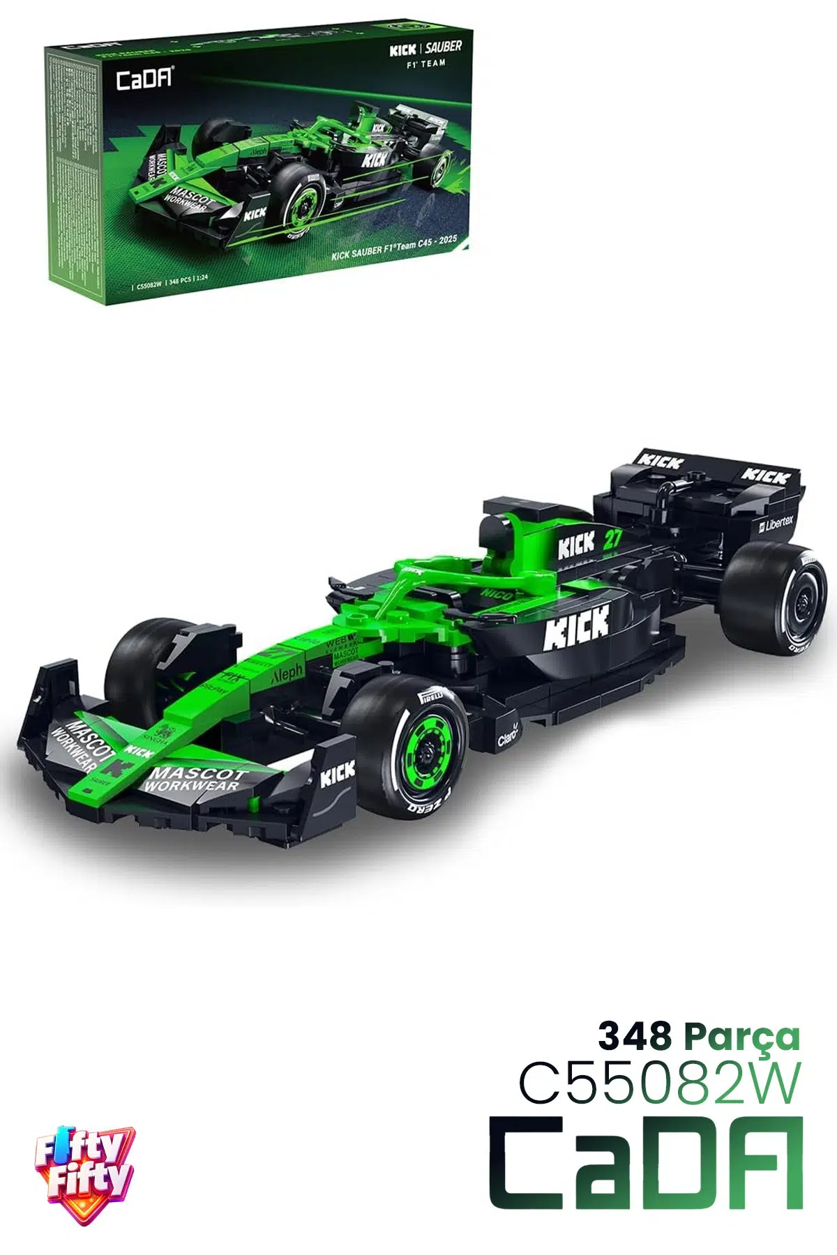 Cada Sauber F1 C45 2025 Formula Aracı 1/24 Scale -C55082W (348 Parça) Oyuncak Yapım Seti Blok Araba